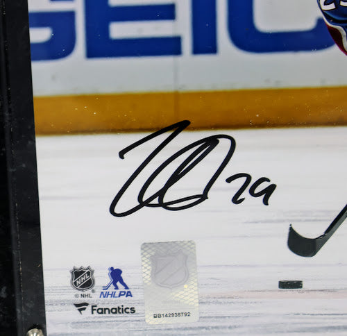 Nathan MacKinnon Autographed Colorado Avalanche 8x10 photo with Plaque Fanatics COA