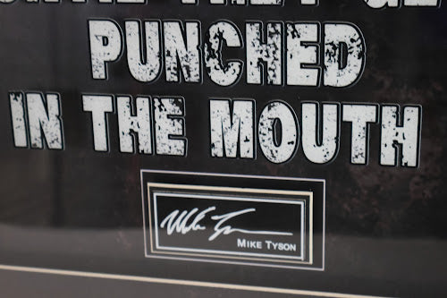 Mike Tyson "Everybody has a plan until they get punched in the mouth" Laser Engraved Signature 29x24.5