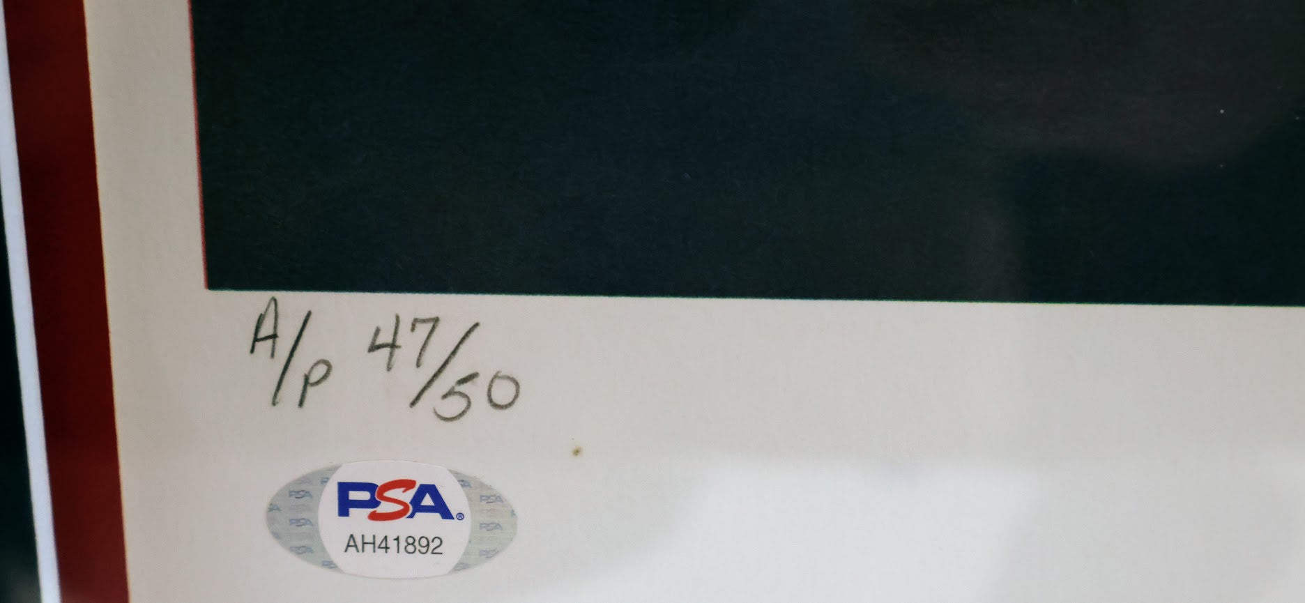 Muhammad Ali Autographed 32x26 Framed Photo - PSA/DNA LOA & Sports Memorabilia COA