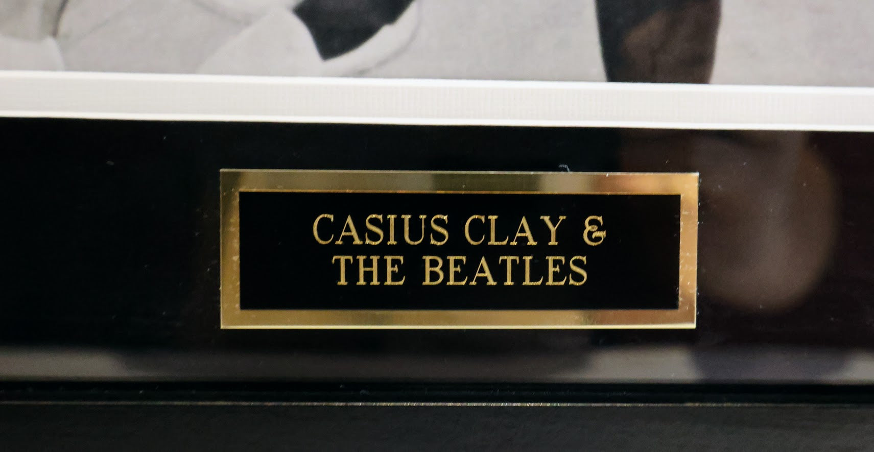 Cassius Clay Autographed Casius Clay & the Beatles 22x26 Framed Photo - PSA/DNA LOA & Sports Memorabilia COA