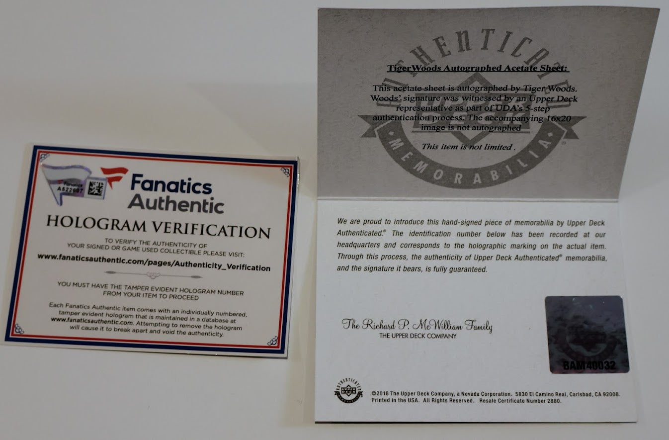 Tiger Woods Autographed 80th Career win & Tour Championship Framed Photo Collage - Upper Deck & Fanatics COAs