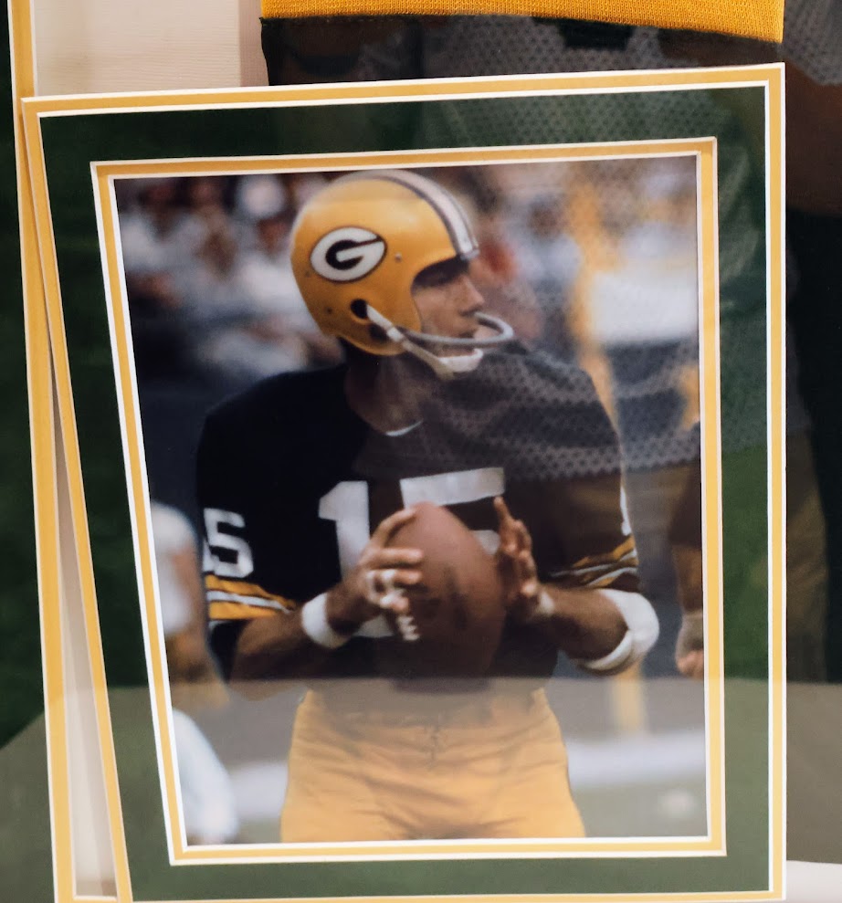 Bart Starr Autograph/Inscribed Deluxe Framed (36"Wx34"H) Packers Jersey- JSA COA