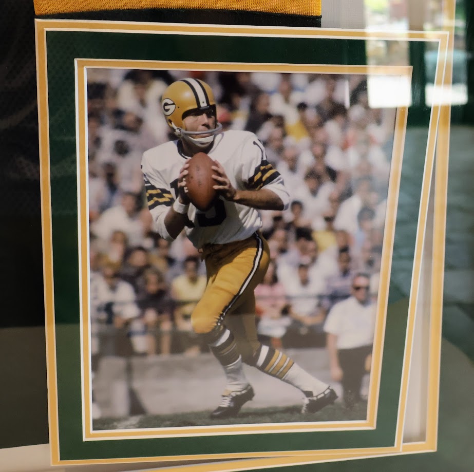 Bart Starr Autograph/Inscribed Deluxe Framed (36"Wx34"H) Packers Jersey- JSA COA