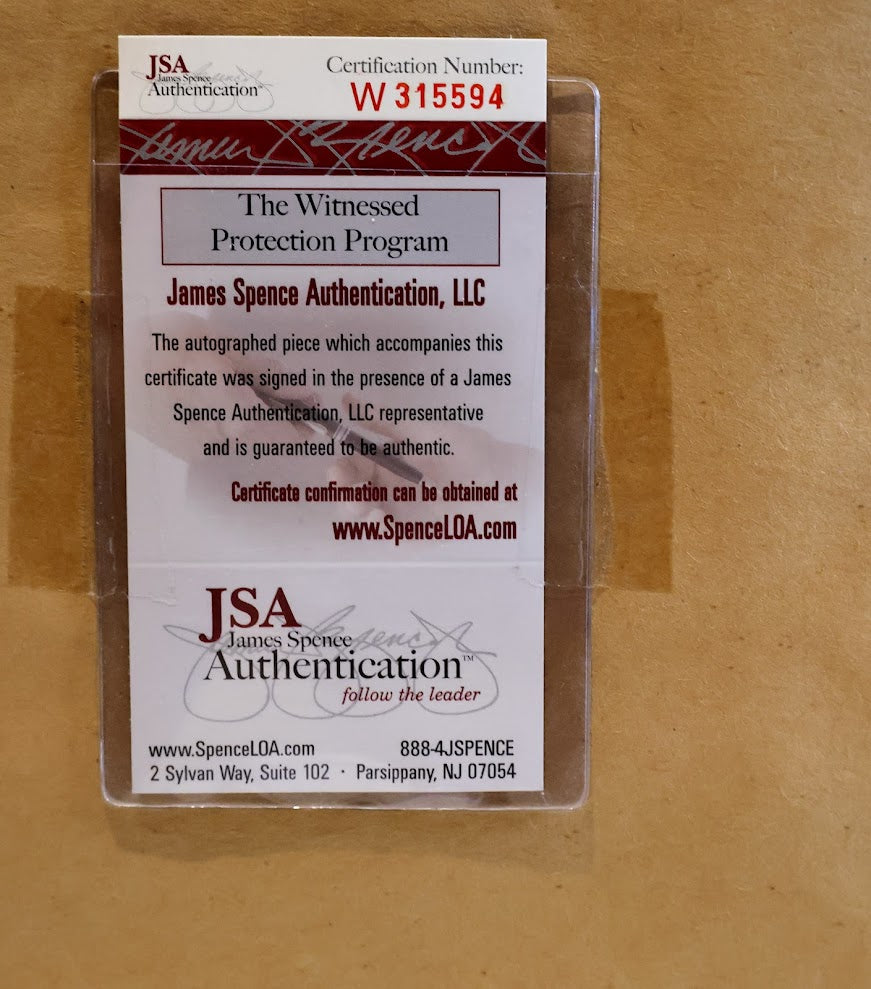 Bart Starr Autograph/Inscribed Deluxe Framed (36"Wx34"H) Packers Jersey- JSA COA