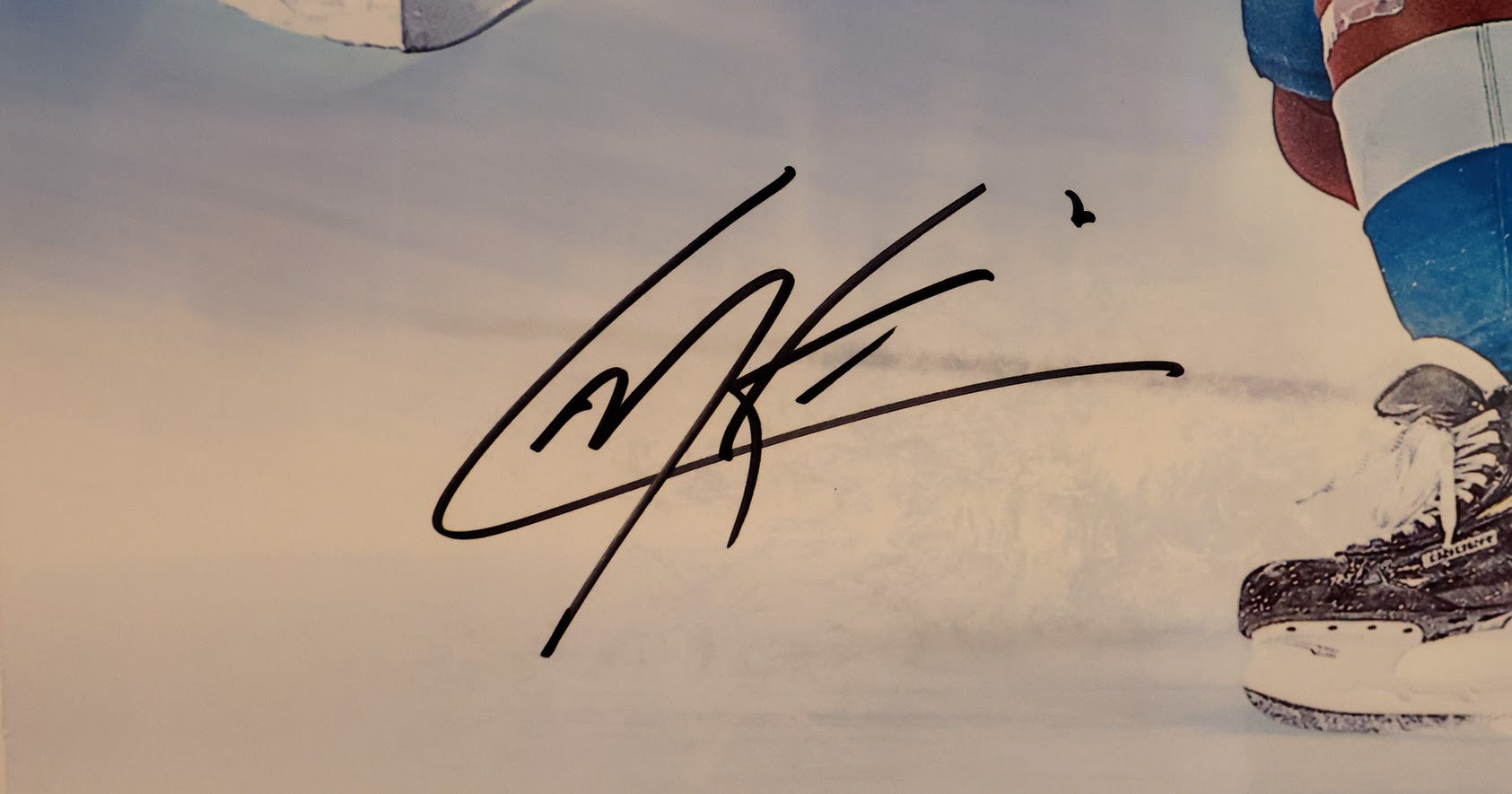 Cale Makar Signed Colorado Avalanche 16x20 Photo - Deluxe Frame (23x34) Fanatics Hologram