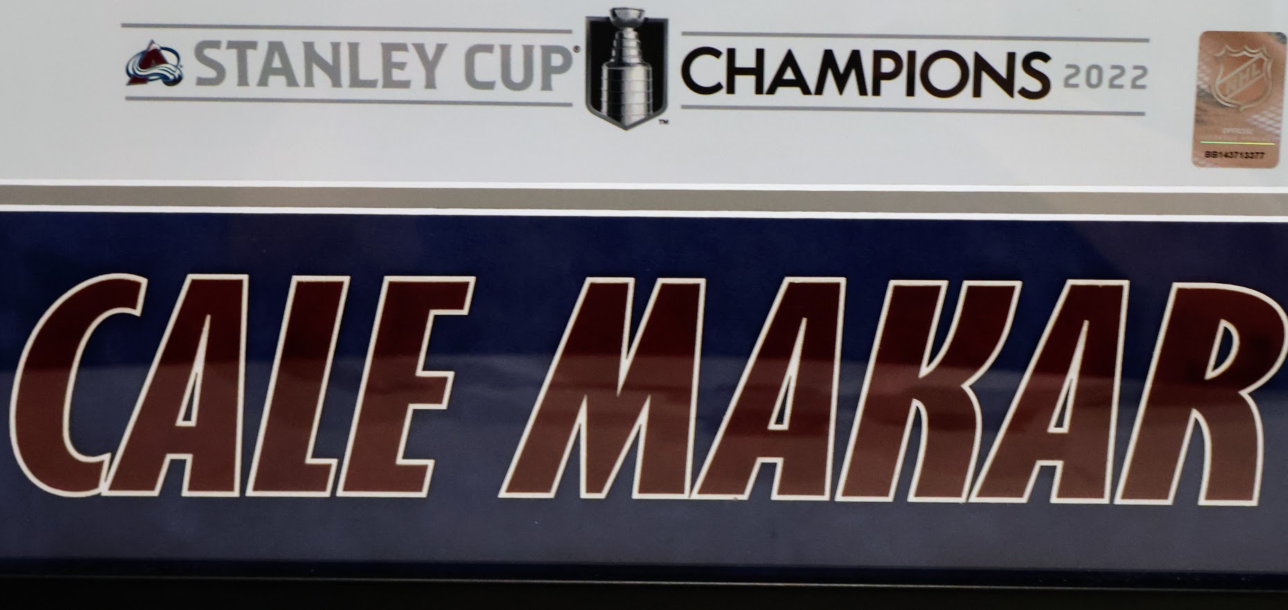 Cale Makar Signed Colorado Avalanche 16x20 Photo - Deluxe Frame (23x34) Fanatics Hologram