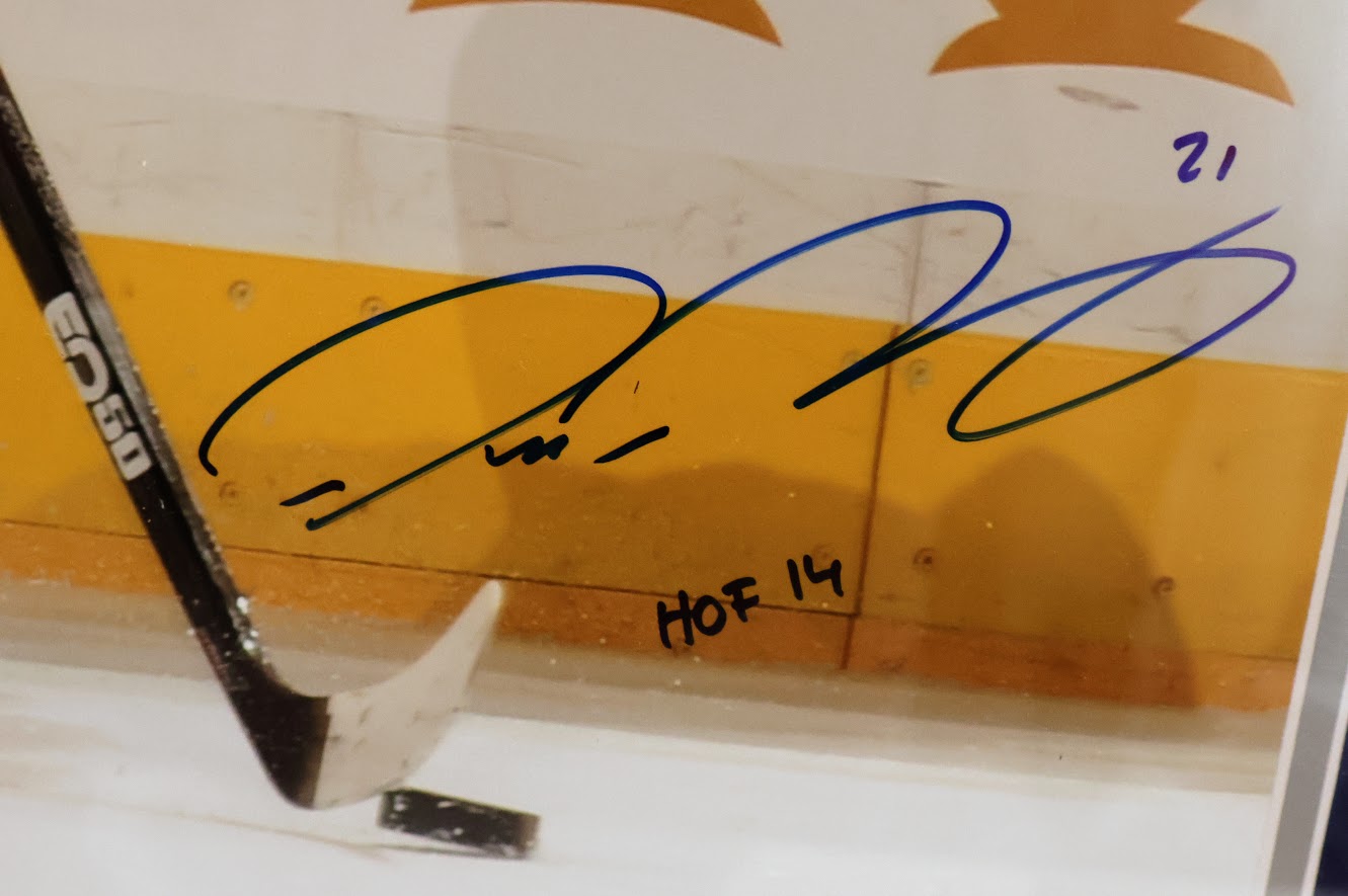 Peter Forsberg Autographed 16x20 Action Shot Deluxe Framed Inscribed "HOF 14" - JSA COA