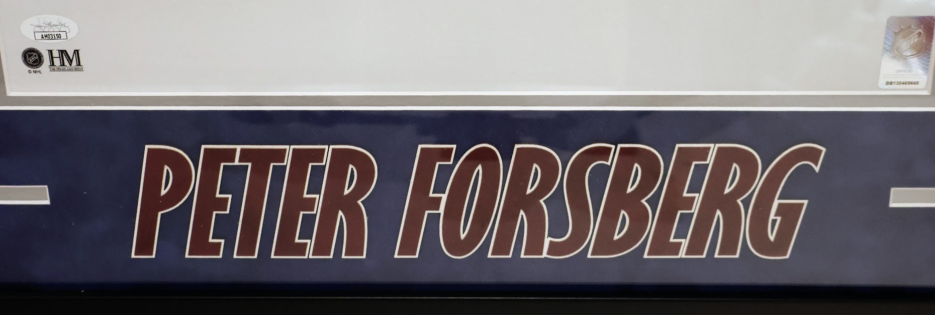 Peter Forsberg Autographed 16x20 Action Shot Deluxe Framed Inscribed "HOF 14" - JSA COA