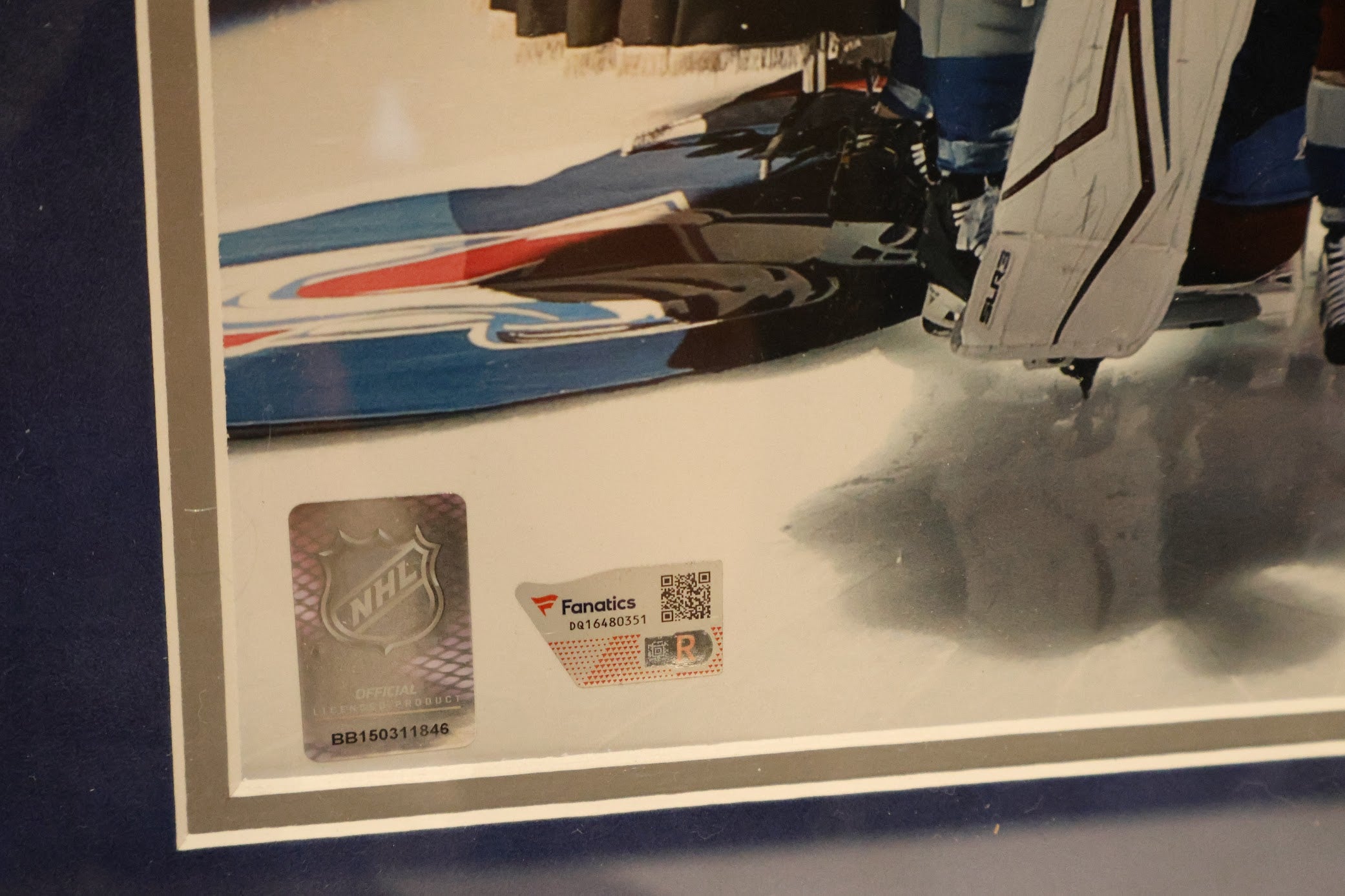 Rantanen, Makar, Landeskog & MacKinnon Signed Stanley Cup 16x20 Photo - Framed (28x28) Fanatics COA