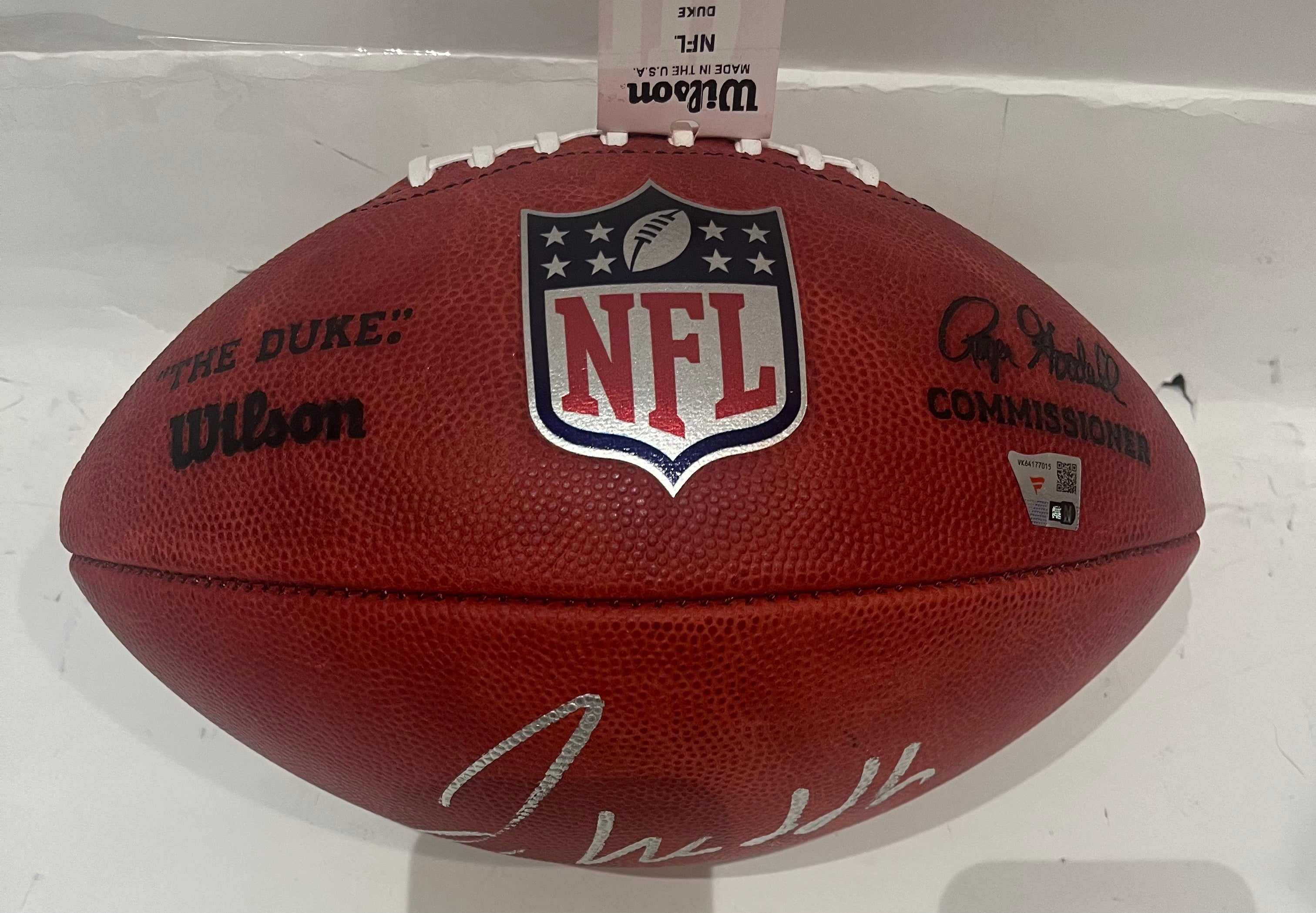 Jaylen Waddle Autographed NFL Football Fanatics COA