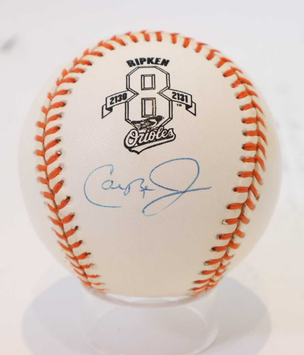 Cal Ripken Jr. Autographed AL Baseball w/ Ripken 8 (2130-2131) Logo JS ...