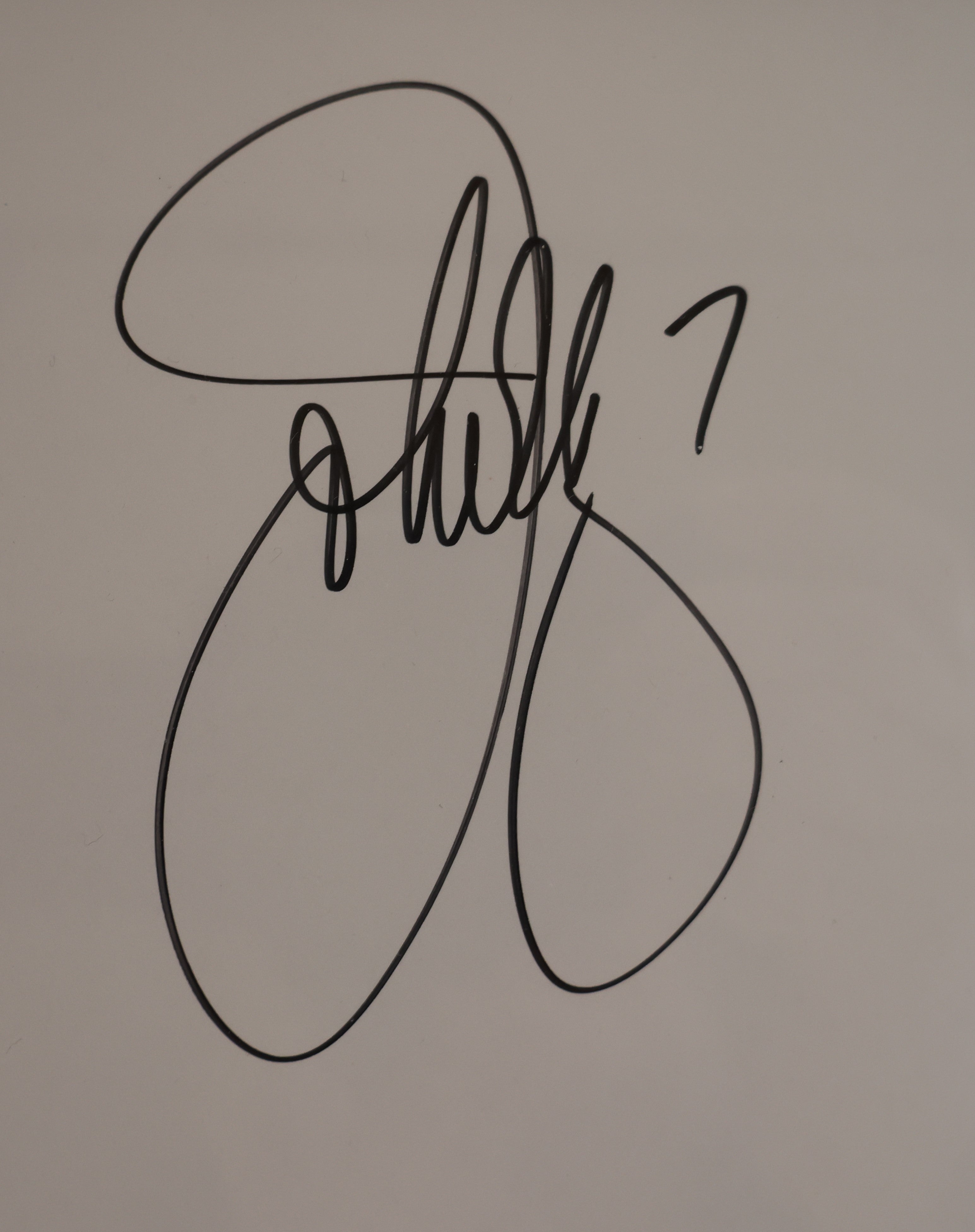 Elway, Gretzky, Jordan Autographed 8x10 Photo Matted/Framed (JSA letter)