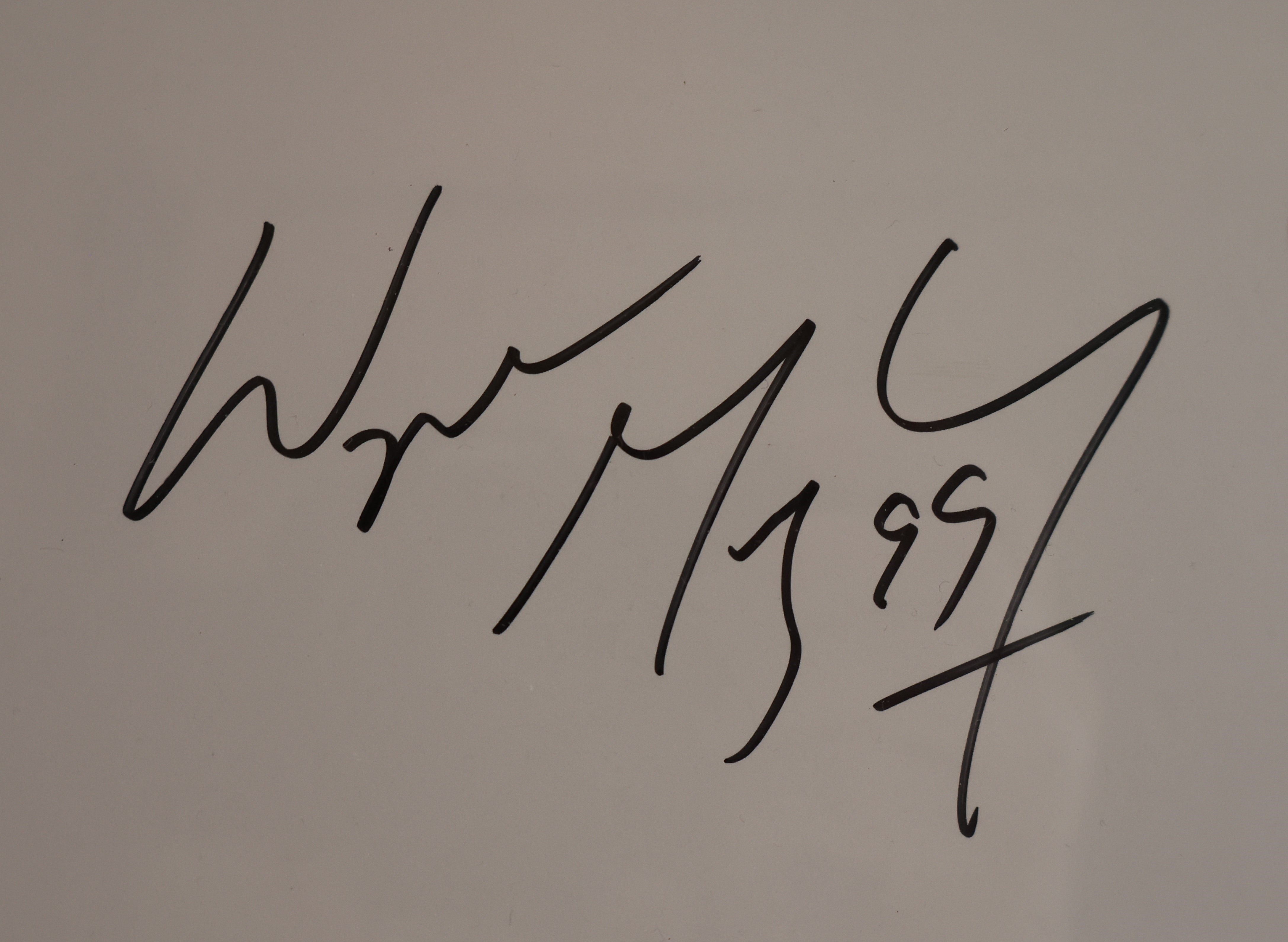 Elway, Gretzky, Jordan Autographed 8x10 Photo Matted/Framed (JSA letter)