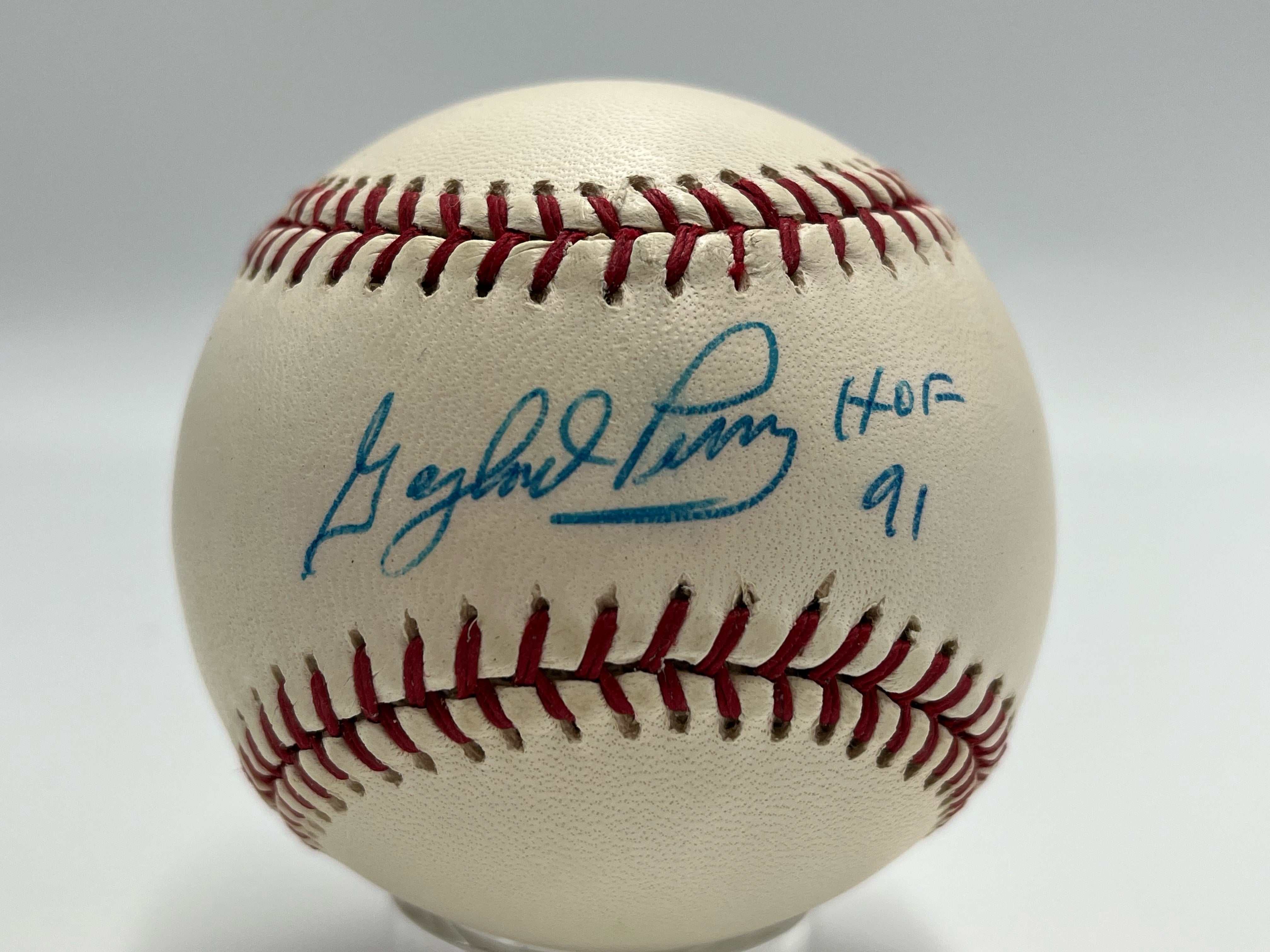 Gaylord Perry Autographed Baseball Inscribed "HOF 91 " JSA COA