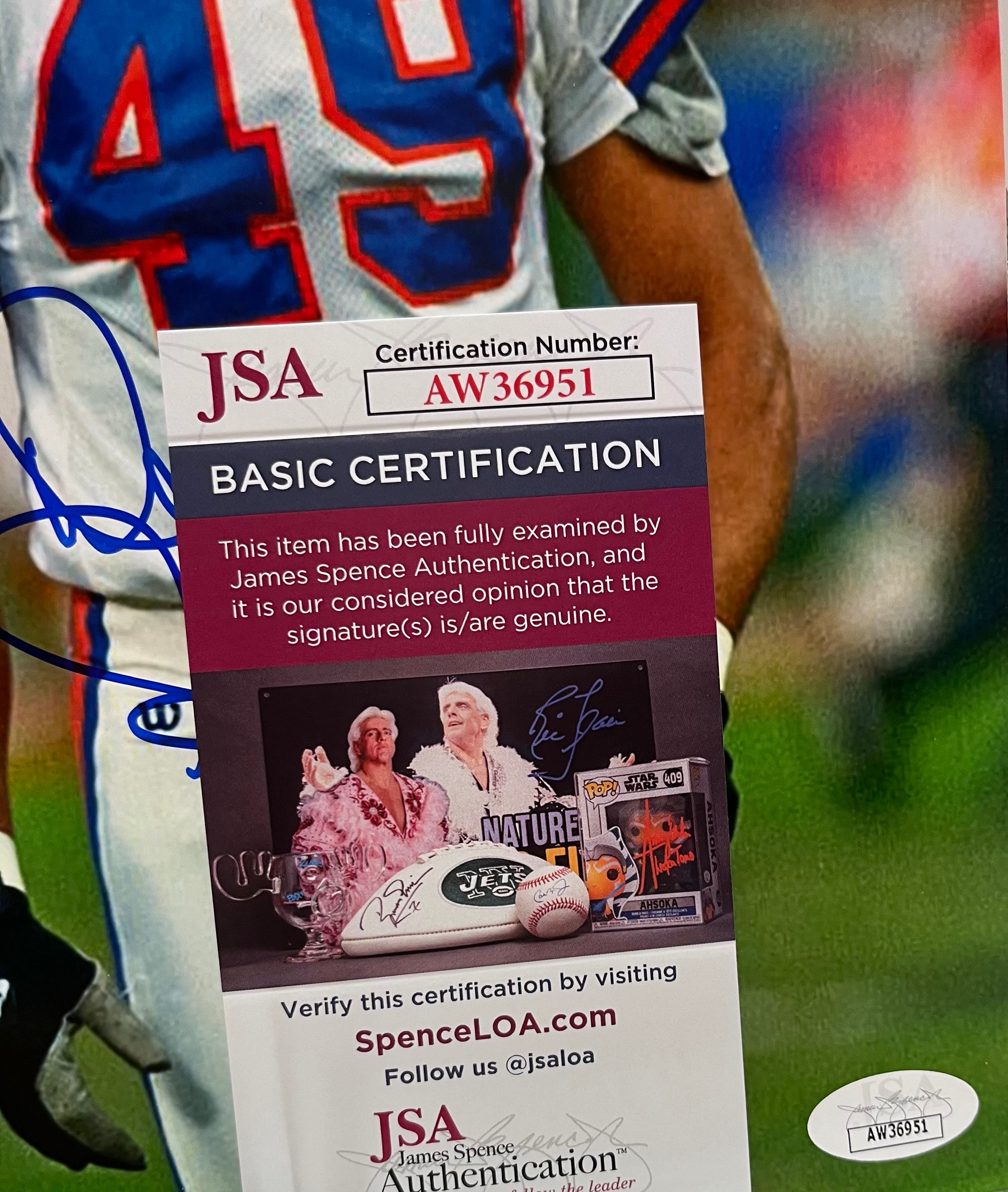 Dennis Smith Autographed Denver Broncos 8x10 photo JSA COA