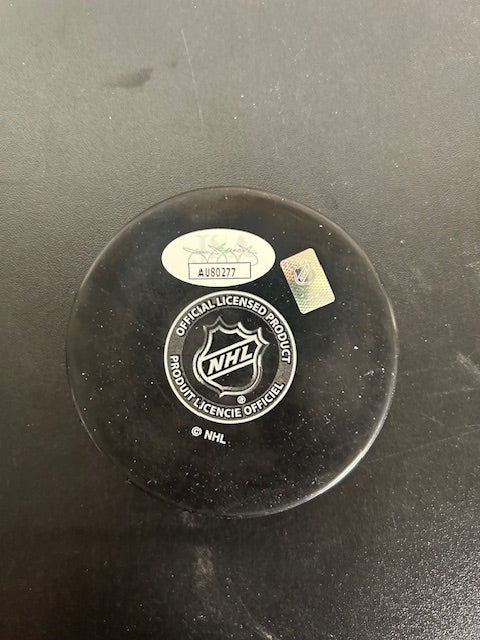 Artturi Lehkonen Autographed Colorado Avalanche Logo Puck JSA COA