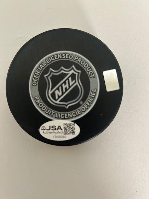 Peter Forsberg Autographed Colorado Avalanche 2001 Stanley Cup Champion Puck JSA COA
