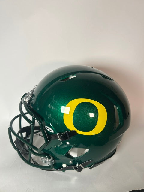 Bo Nix Autographed Oregon Ducks Dark Green Pro Helmet – BAS COA