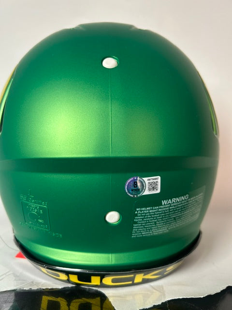 Bo Nix Autographed Oregon Ducks Candy Apple Pro Helmet – BAS COA