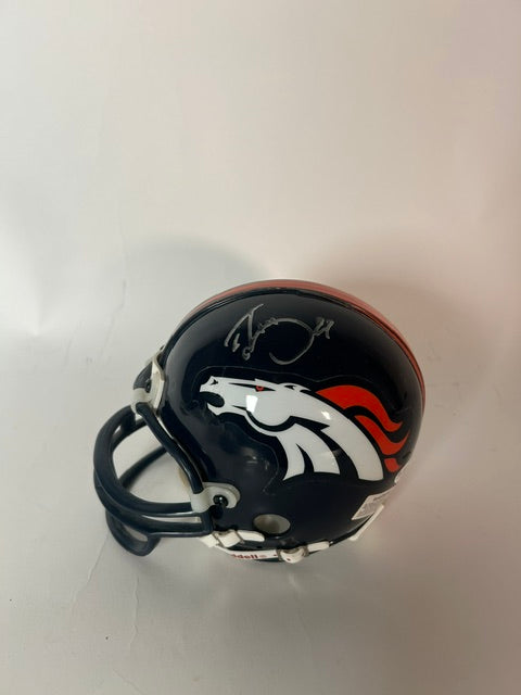 Ed McCaffrey Denver Broncos Autographed Mini Helmet – JSA COA