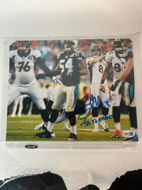 Brandon McManus Denver Broncos Autographed 8x10 Photo Inscribed "SB 50 Champs" – JSA COA