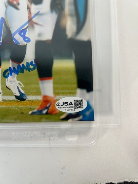 Brandon McManus Denver Broncos Autographed 8x10 Photo Inscribed "SB 50 Champs" – JSA COA