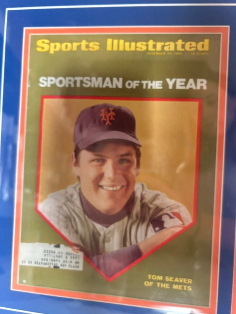 Tom Seaver Mets Autographed Card and Collage Framed JSA COA