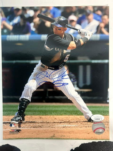 Carlos Gonzalez Autographed Colorado Rockies 8x10 Photo (Black Uniform) – JSA COA