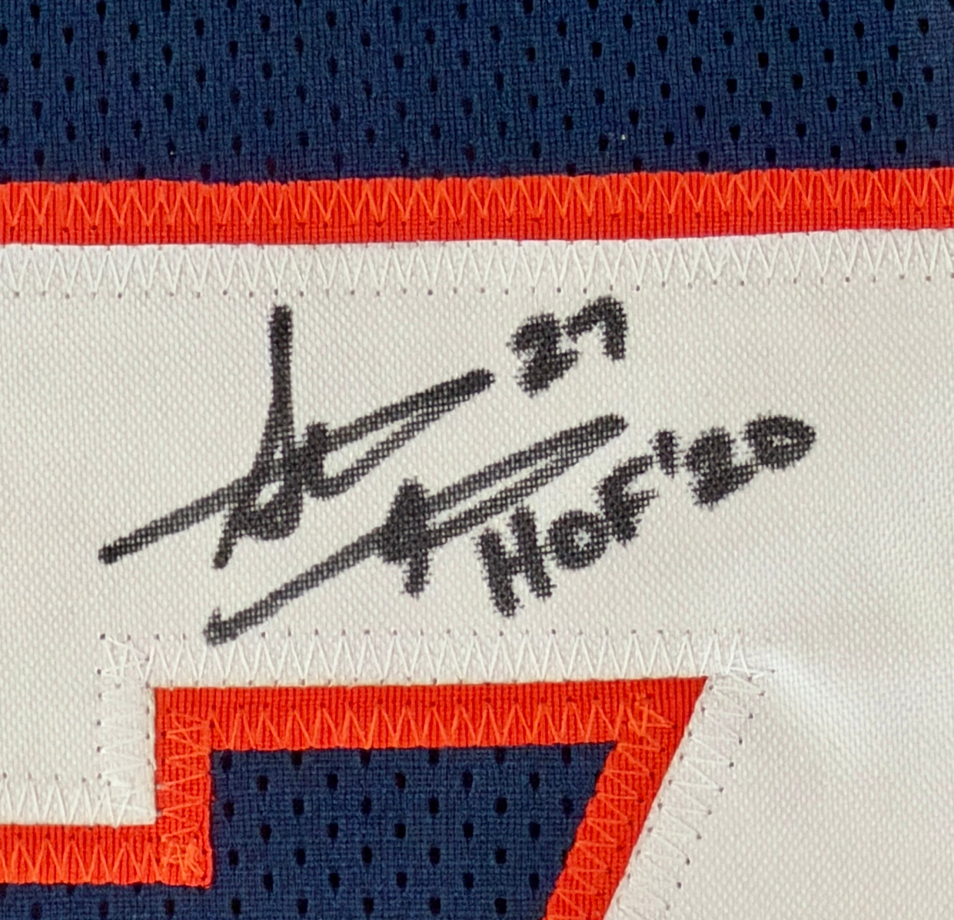 Steve Atwater Autographed/Inscribed "HOF '20" Navy Jersey in LED Lighted Shadowbox BAS COA