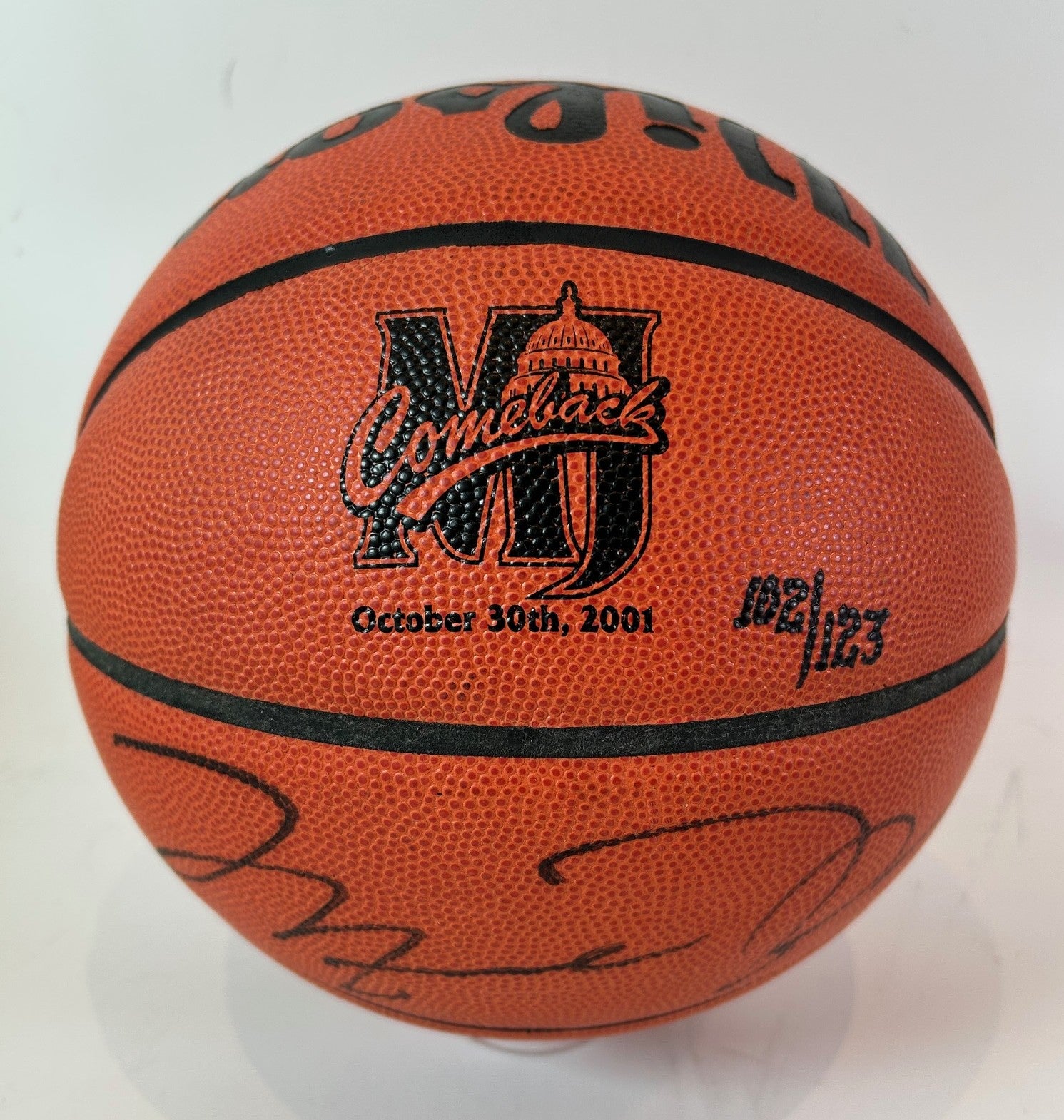 Autographed UDA Michael Jordan "Comeback" Wilson Jet Basketball Upper Deck/Fanatics COA
