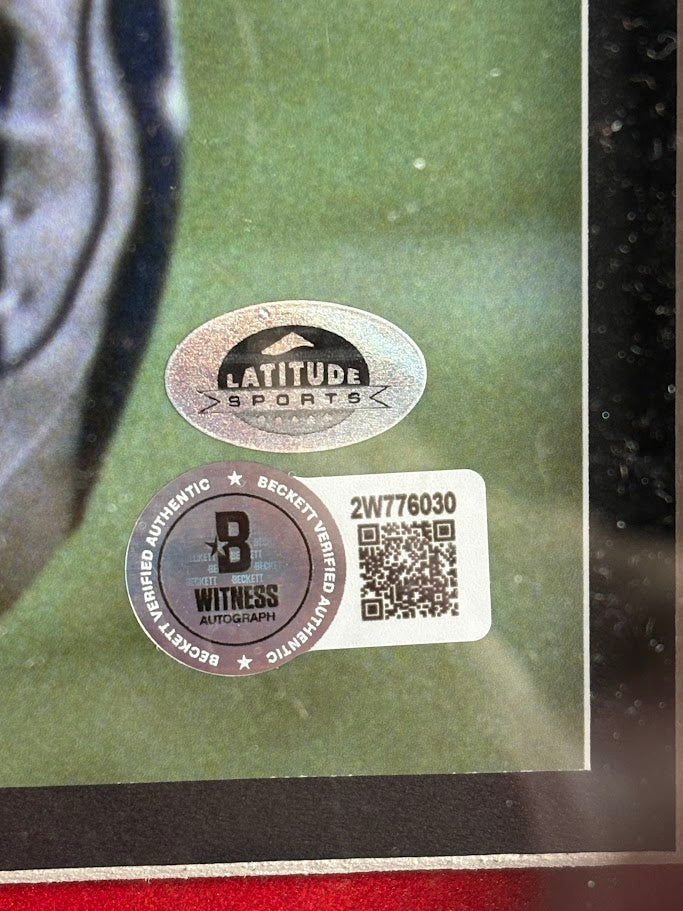 Shannon Sharpe Autographed 16x20 Photo Shadowbox Framed Beckett COA