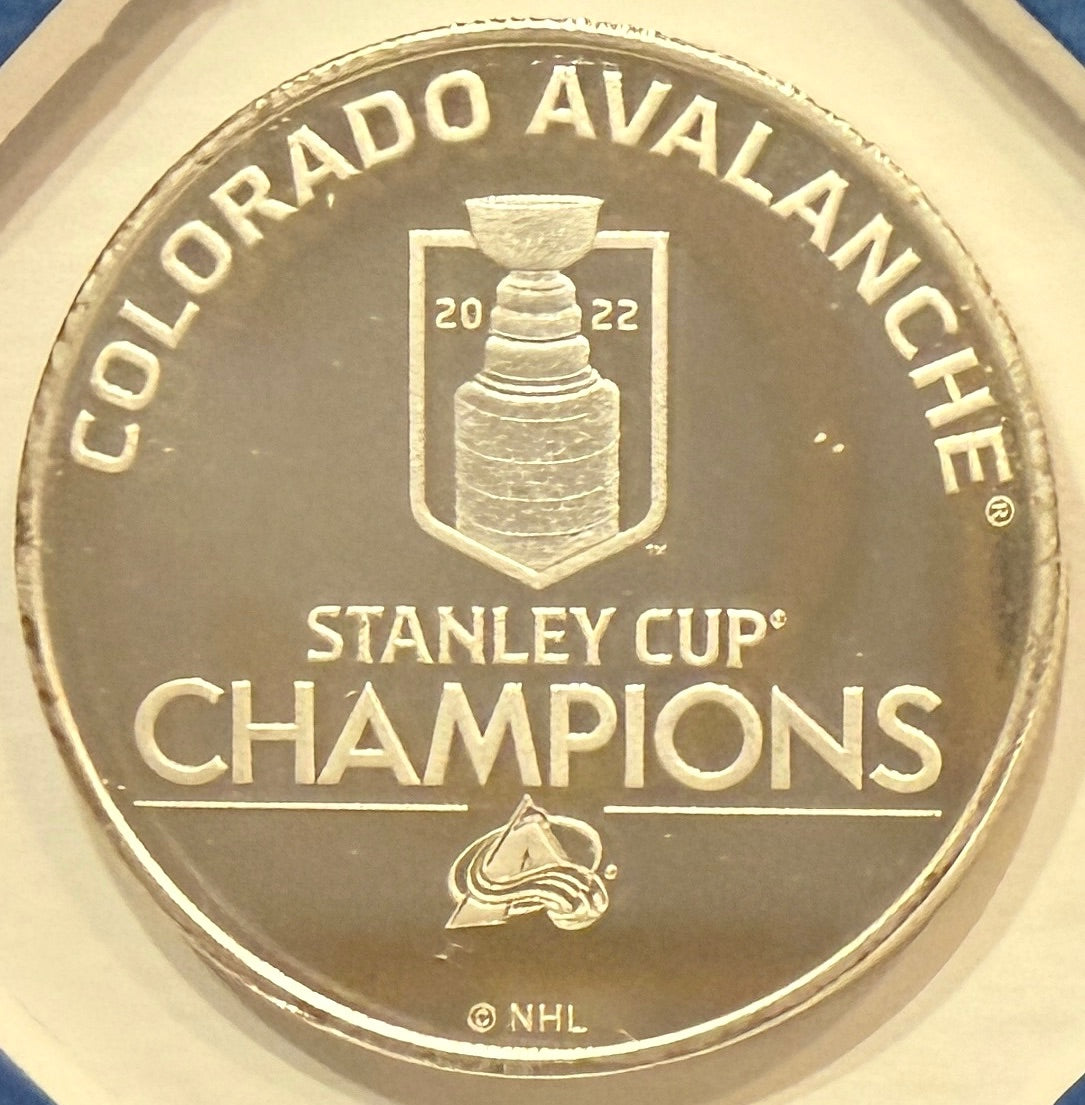 Colorado Avalanche 2022 SC Champions Highland Mint Commemorative Ticket Collection w/ 2 Coins