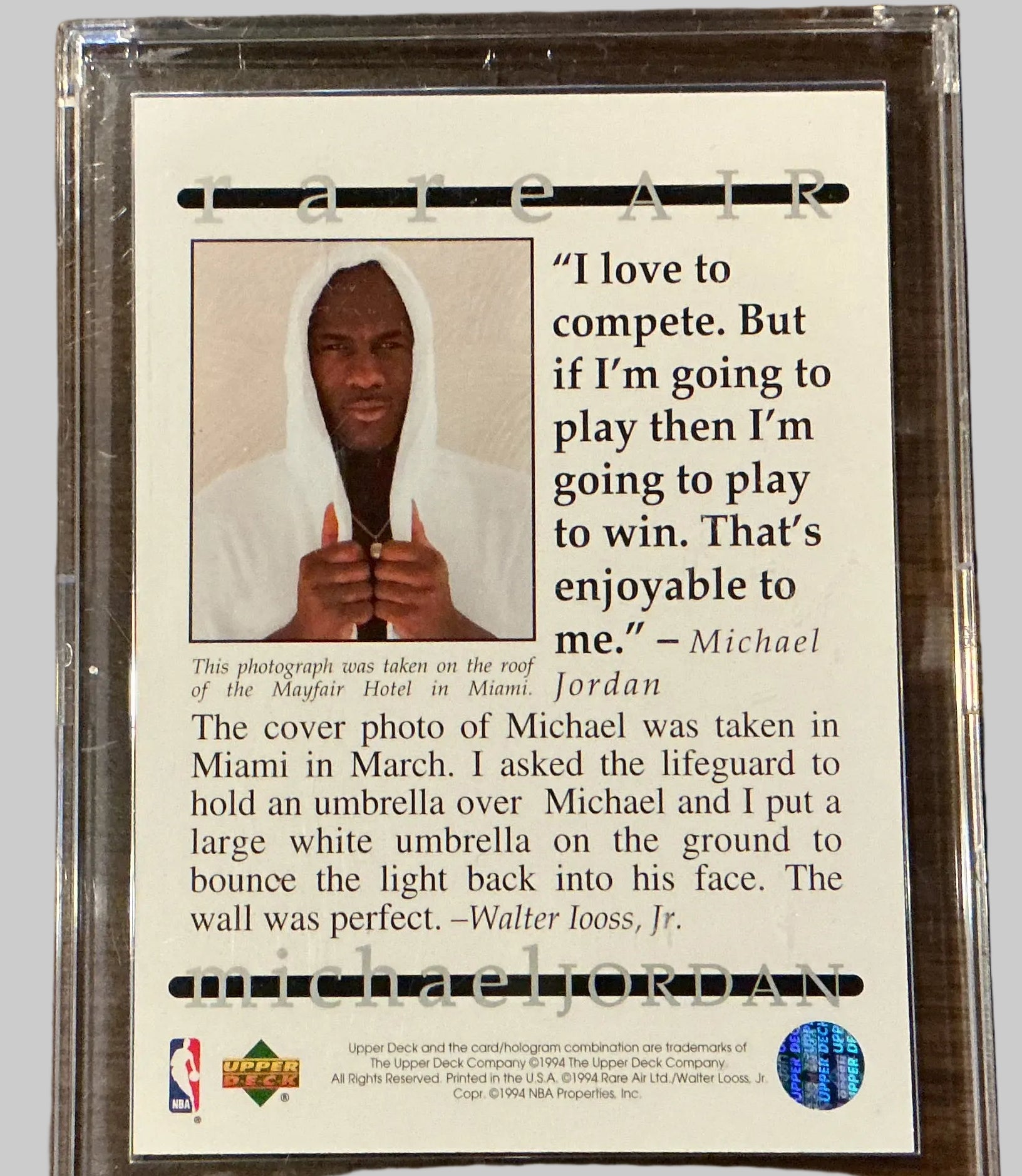 Michael Jordan 1994 Upper Deck Rare Air Basketball Card — Chicago Bulls