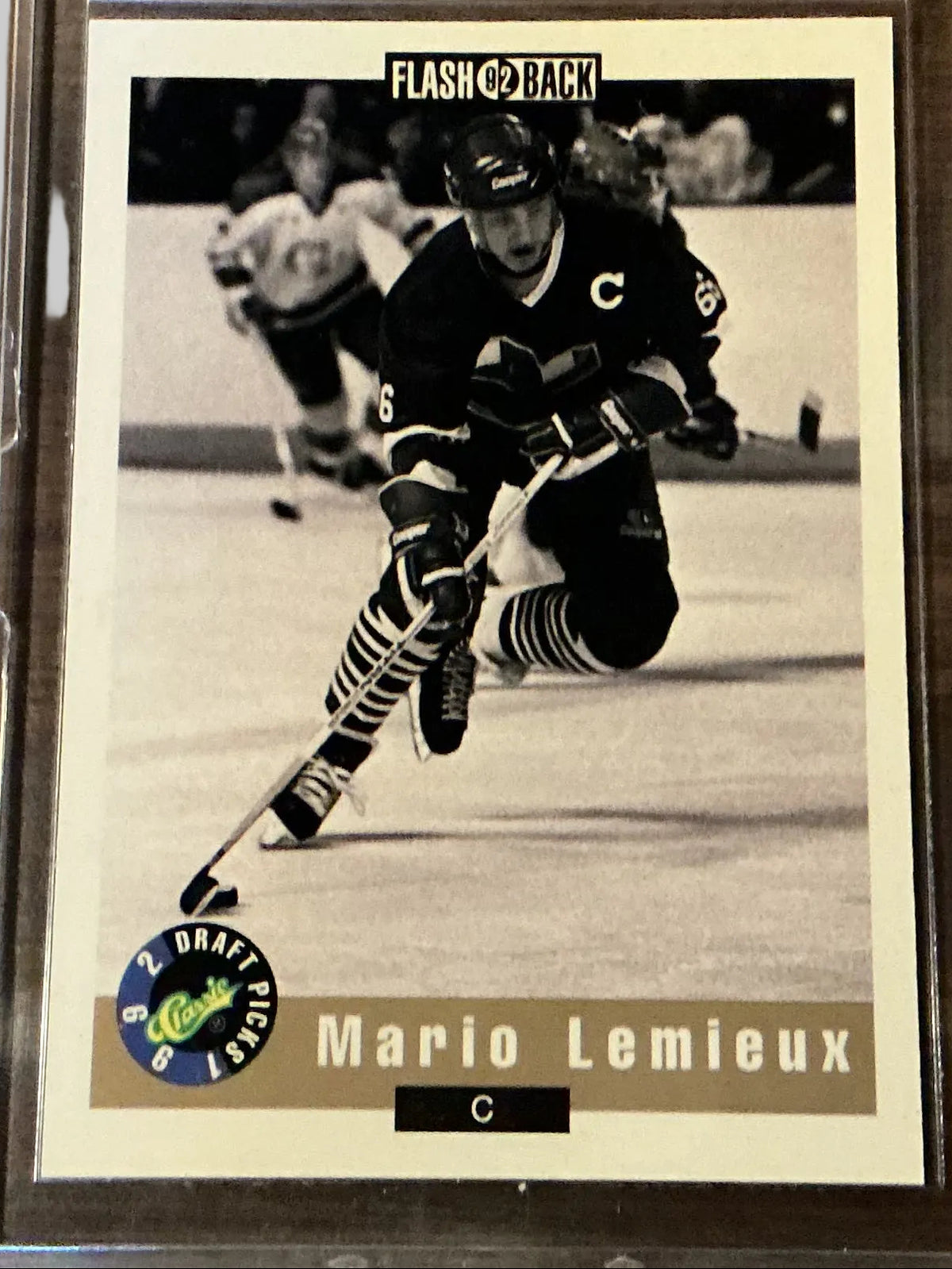 Mario Lemieux 1992 Classic Draft Picks Flashback Hockey Card — Pittsburgh Penguins
