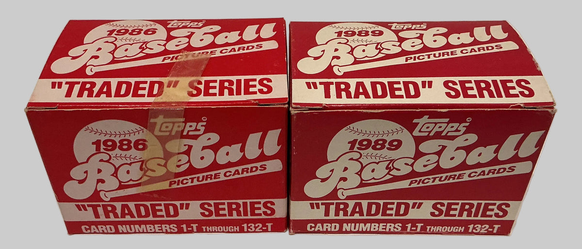 1986 & 1989 Topps Traded Baseball Complete Card Sets — 2-Set Lot