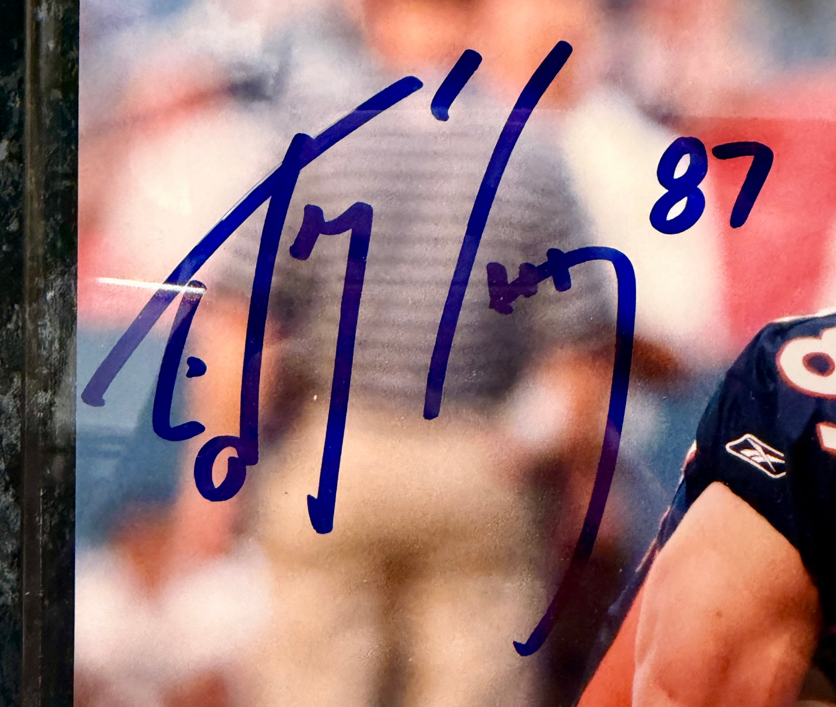 Ed McCaffrey Denver Broncos Autographed 8x10 Photo w/ Plaque Beckett COA