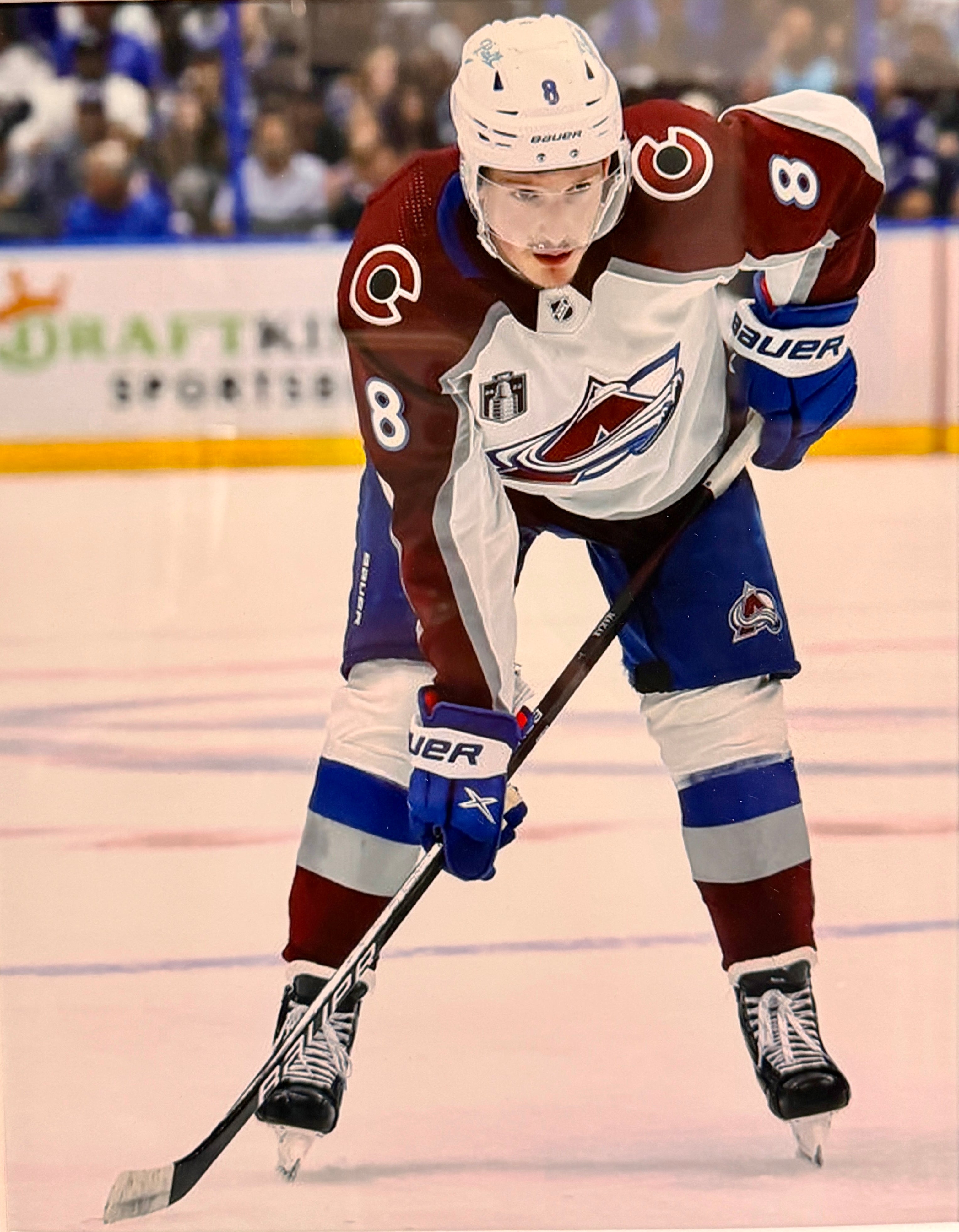 Cale Makar Colorado Avalanche Autographed Fanatics Premium Jersey w/ Inscriptions & 2 8x10 Photos in Deluxe Frame