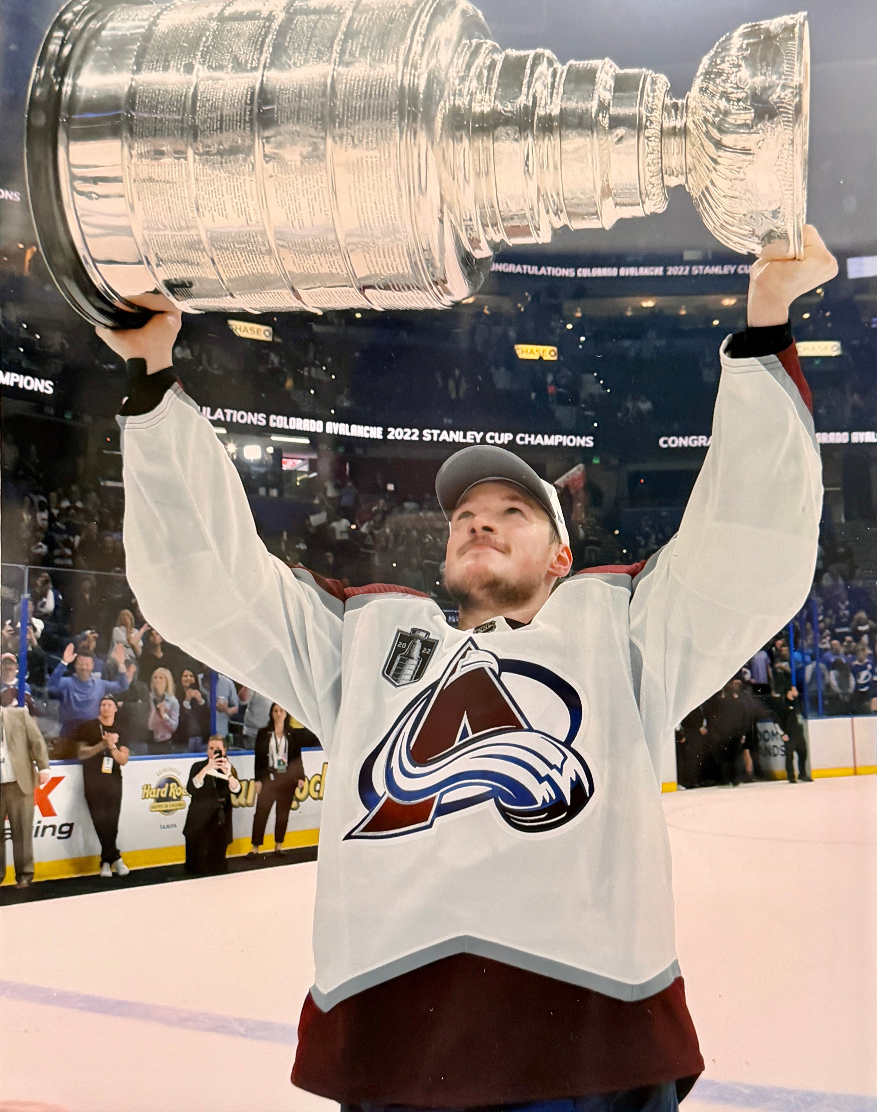 Cale Makar Colorado Avalanche Autographed Fanatics Premium Jersey w/ Inscriptions & 2 8x10 Photos in Deluxe Frame