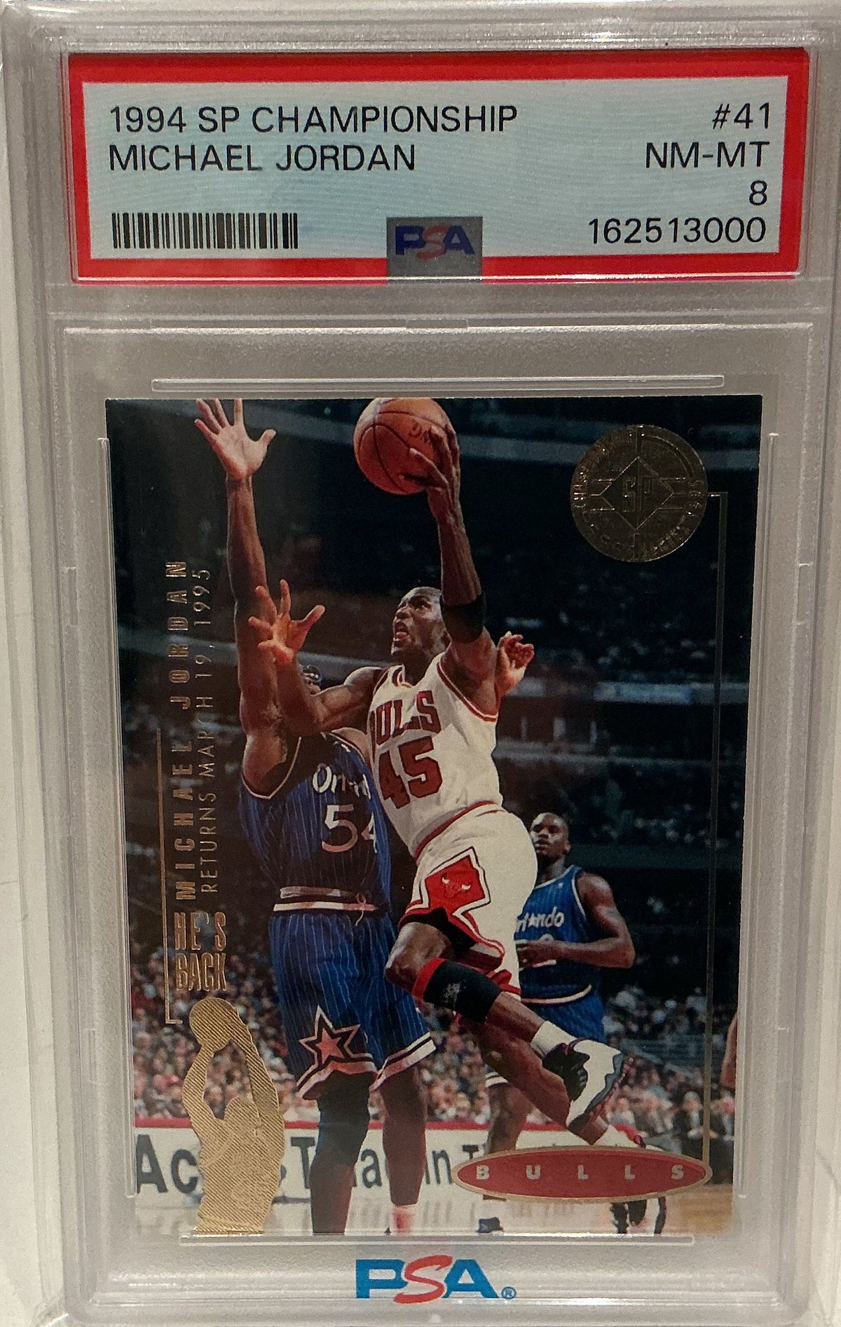 Michael Jordan 1994 SP Championship Basketball Card #41 PSA 8 NM-MT — Chicago Bulls