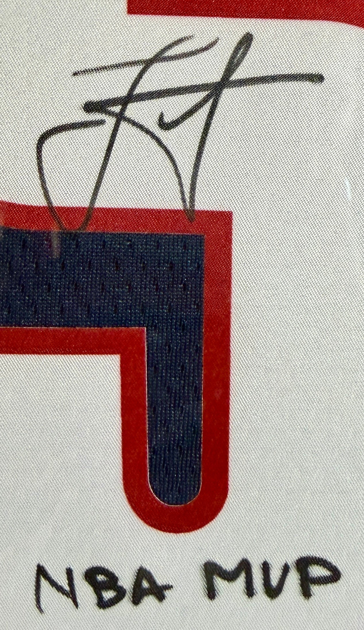 Nikola Jokic Autographed Navy Nuggets Jersey Inscribed "NBA MVP" DLX Framed - JSA COA