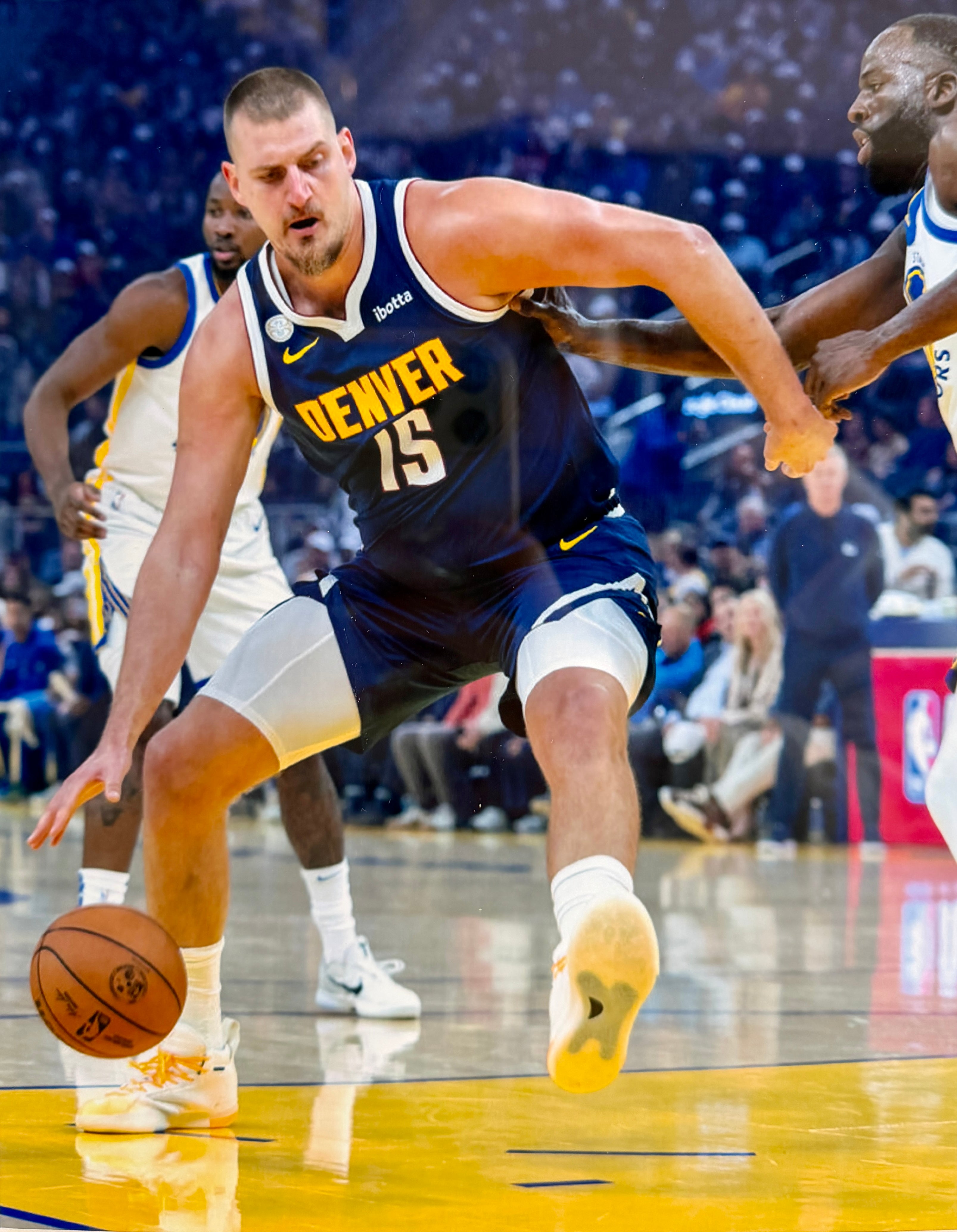 Nikola Jokic Autographed Navy Nuggets Jersey Inscribed "NBA MVP" DLX Framed - JSA COA