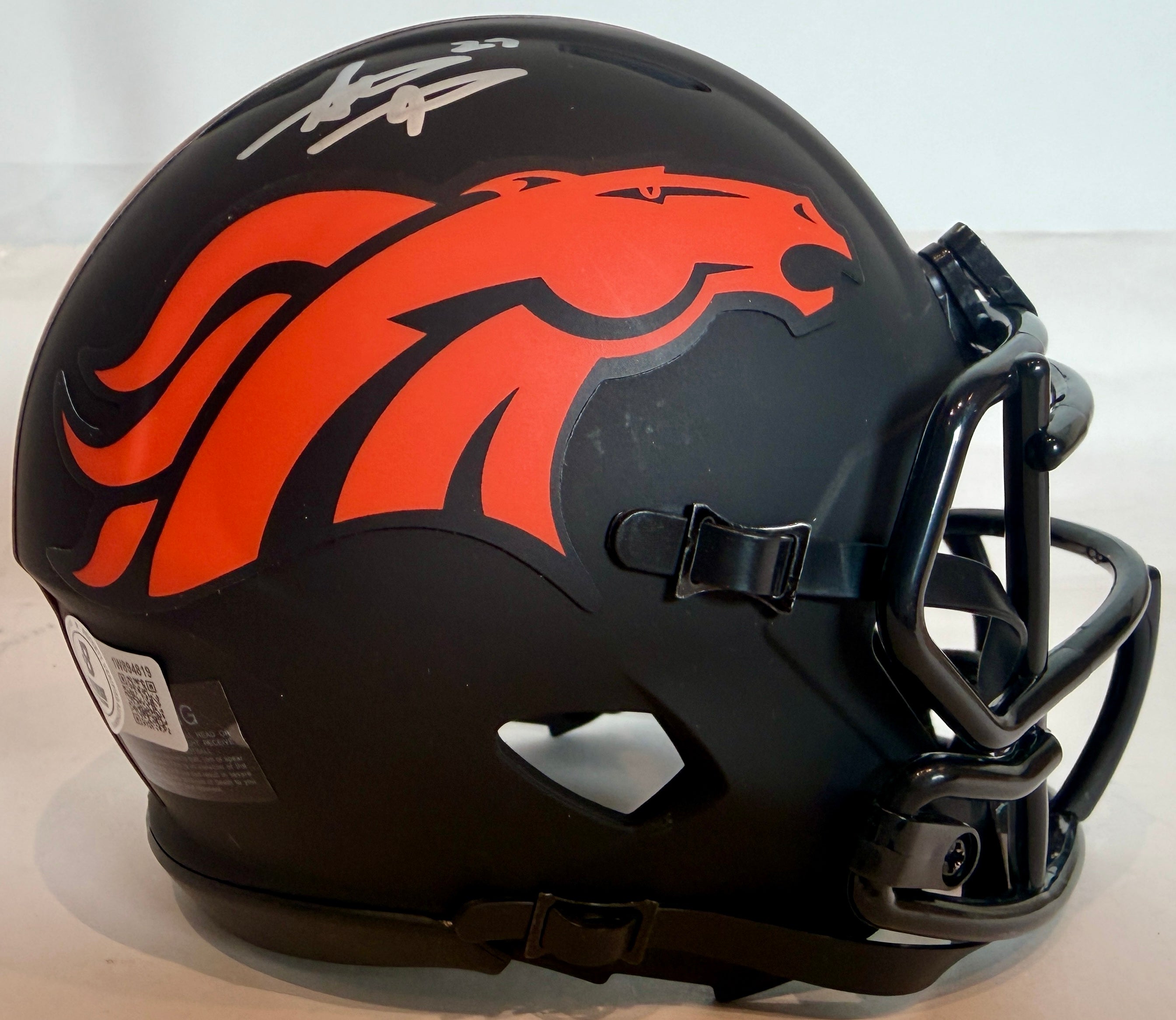Steve Atwater Autographed Denver Broncos Eclipse Mini Helmet - BAS Certified