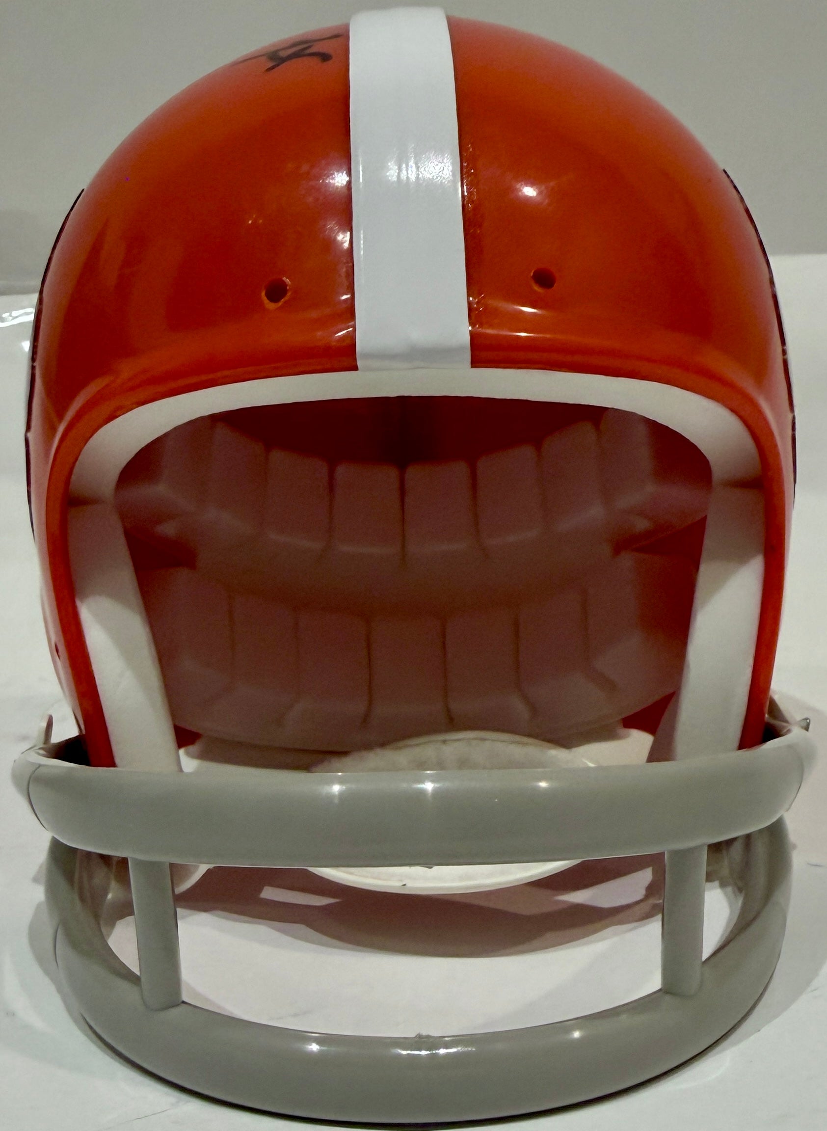 Lionel Taylor Autographed Denver Broncos Blue Horse Mini Helmet - Inscribed 'ROF '84' - Rocky Mountain COA