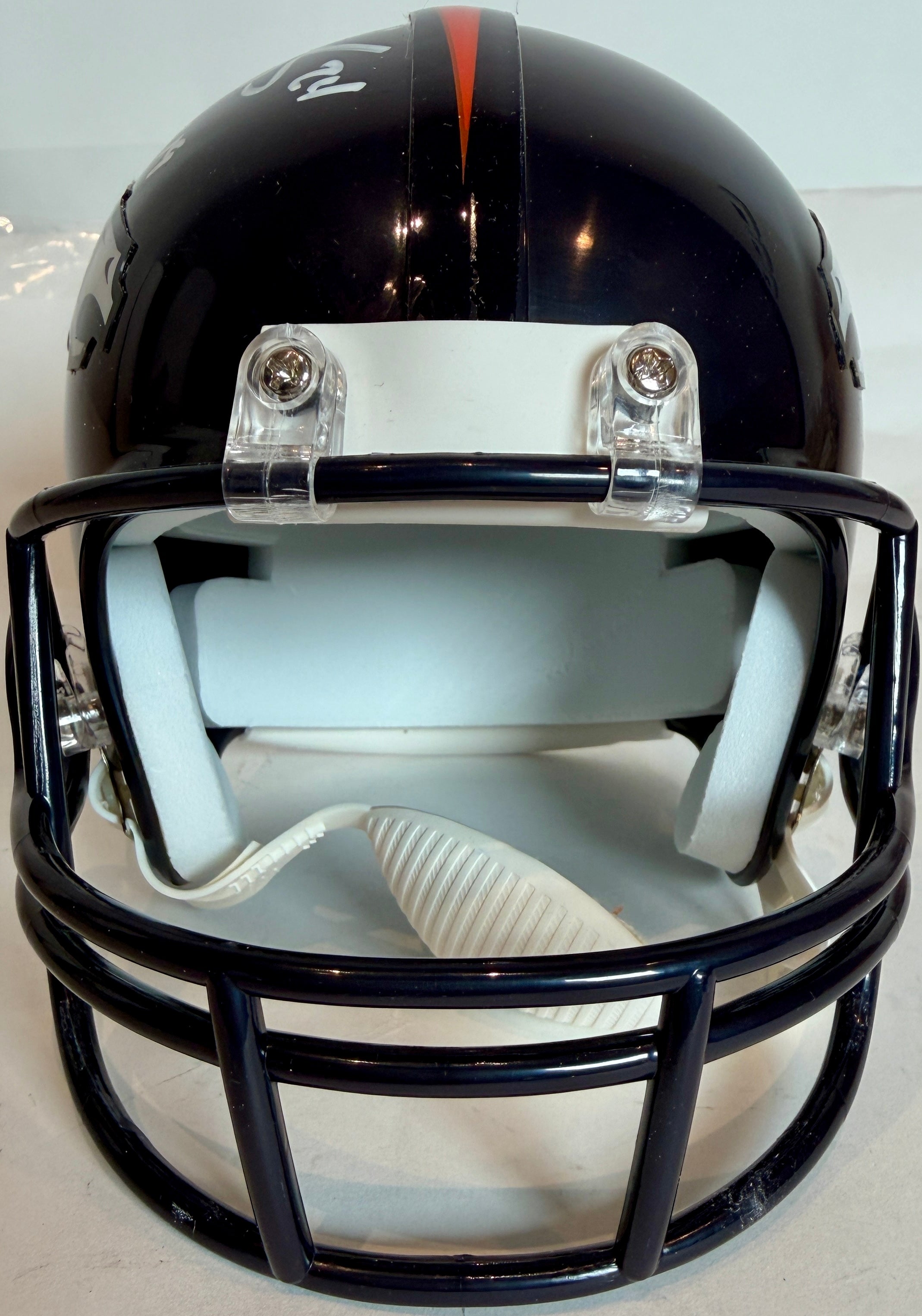 Champ Bailey Autographed Denver Broncos Navy Mini Helmet - Inscribed 'HOF '19' - BAS Certified