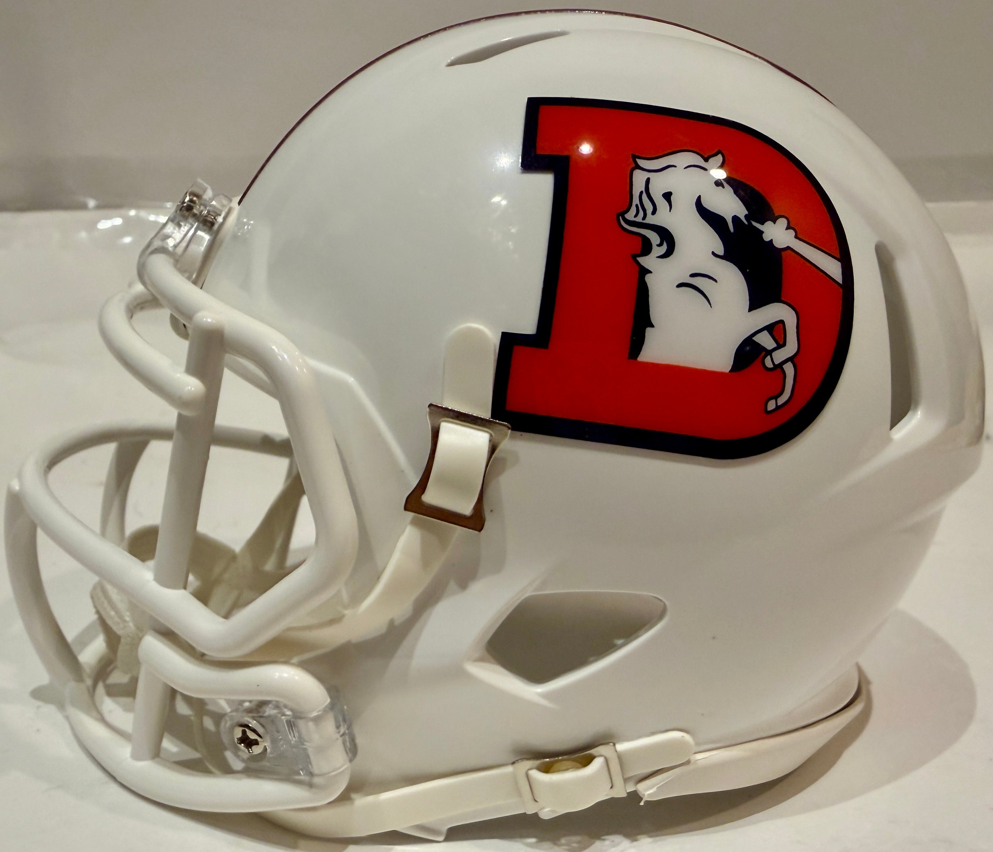 Steve Atwater Autographed Denver Broncos Snowcapped Mini Helmet - BAS Certified - Latitude Sports Marketing