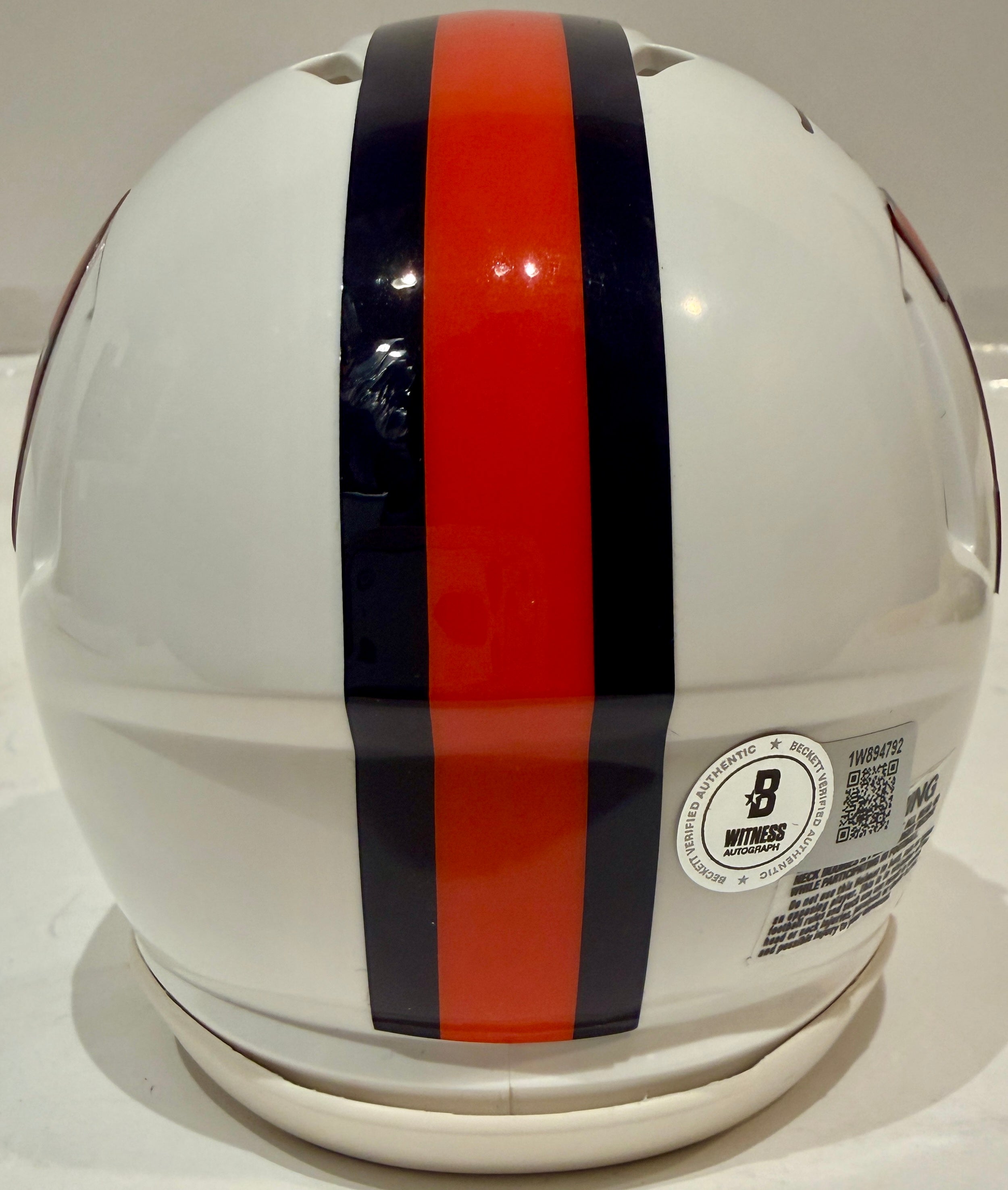 Steve Atwater Autographed Denver Broncos Snowcapped Mini Helmet - BAS Certified - Latitude Sports Marketing
