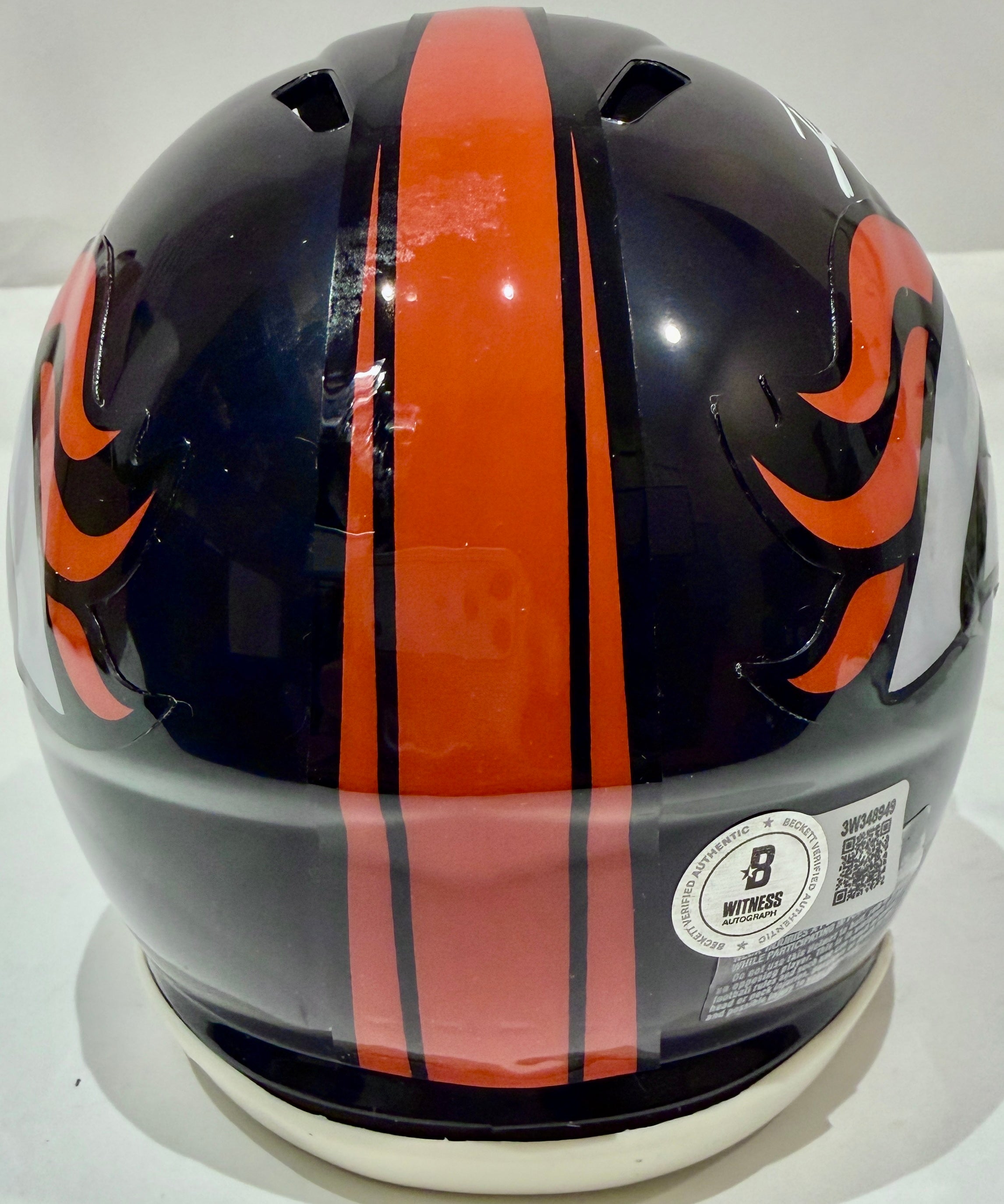 Derek Wolfe Autographed Denver Broncos Navy Mini Helmet - Inscribed 'SB 50 Champs!' - BAS Certified