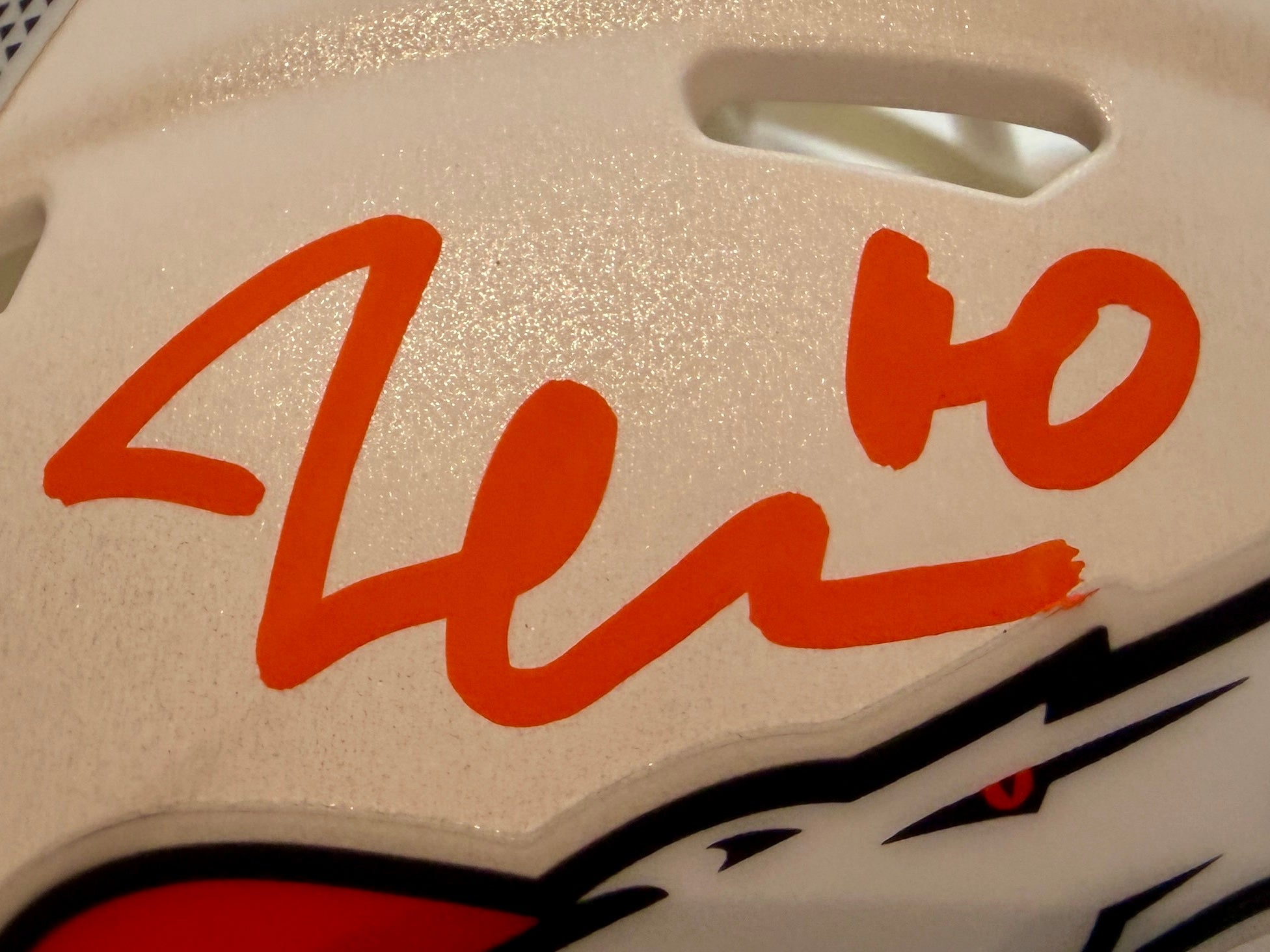 Jonathon Cooper Autographed Denver Broncos Alternate White Mini Helmet - BAS Certified - Latitude Sports Marketing