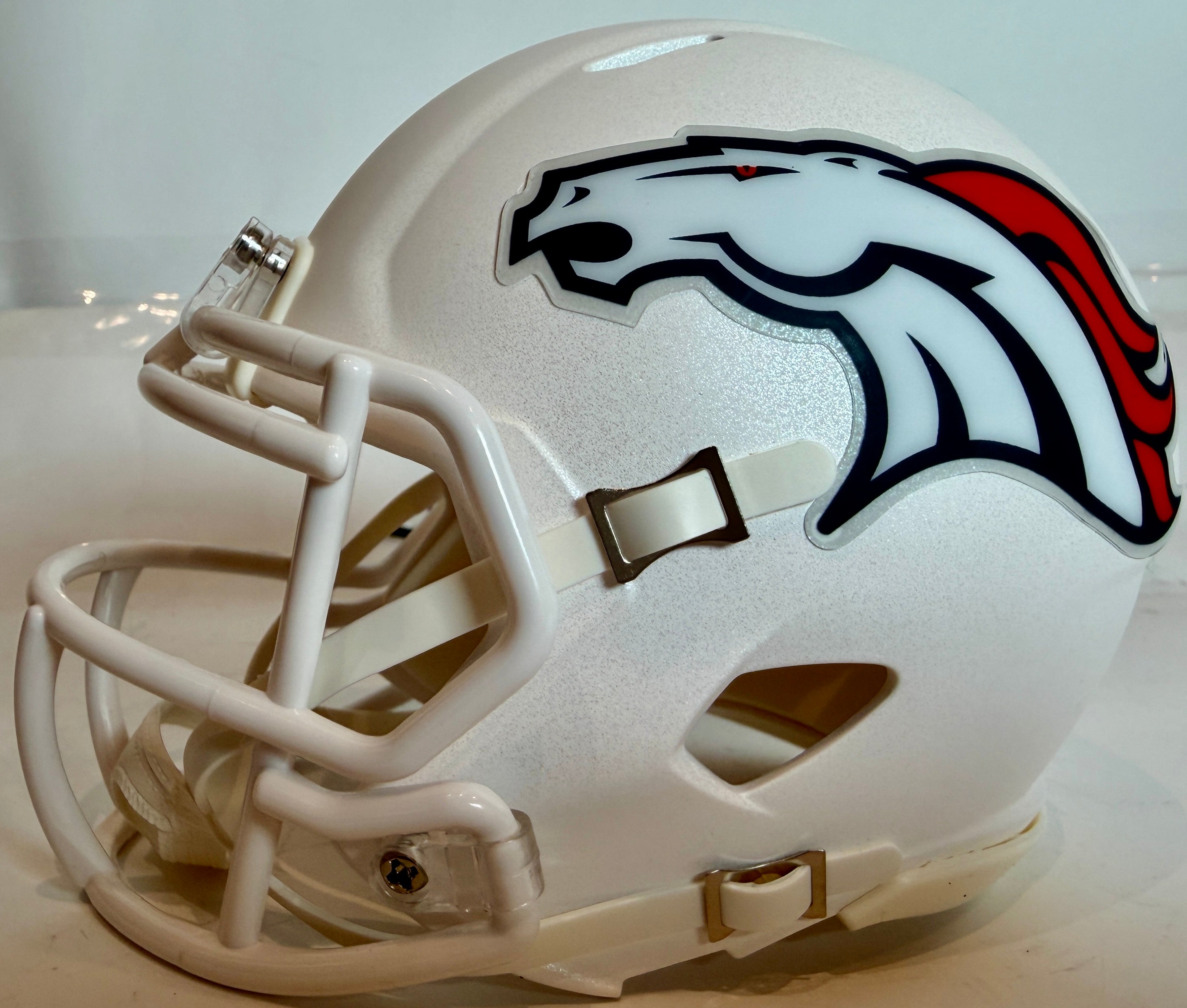 Jonathon Cooper Autographed Denver Broncos Alternate White Mini Helmet - BAS Certified - Latitude Sports Marketing