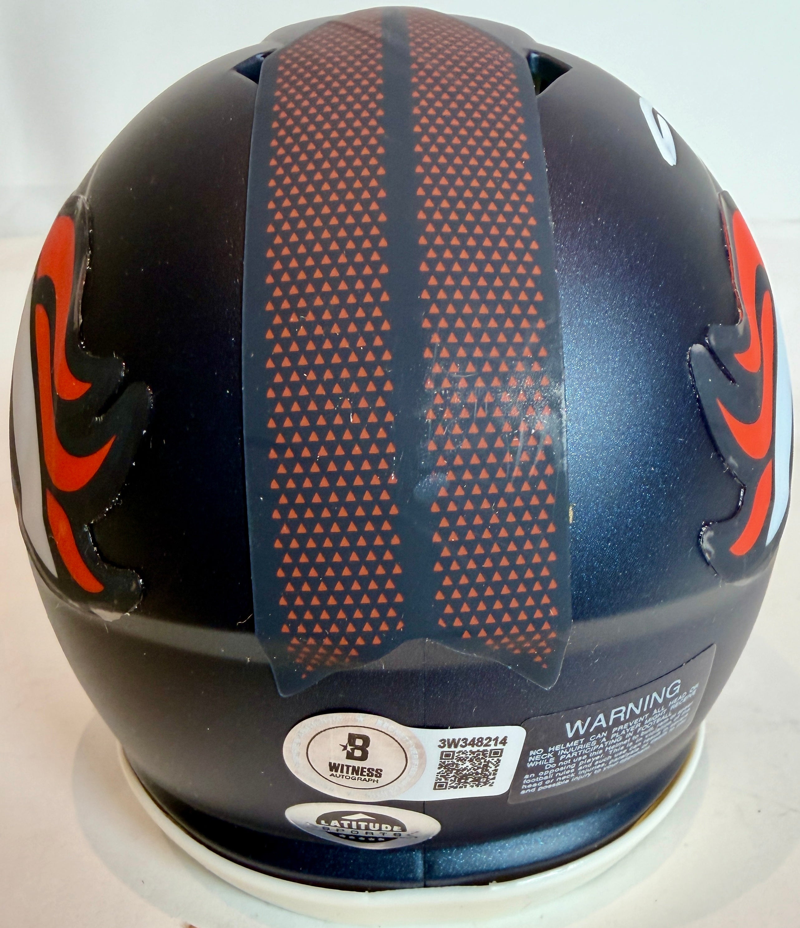 Jonathon Cooper Autographed Denver Broncos Navy Mini Helmet - Beckett COA - Latitude Sports Marketing